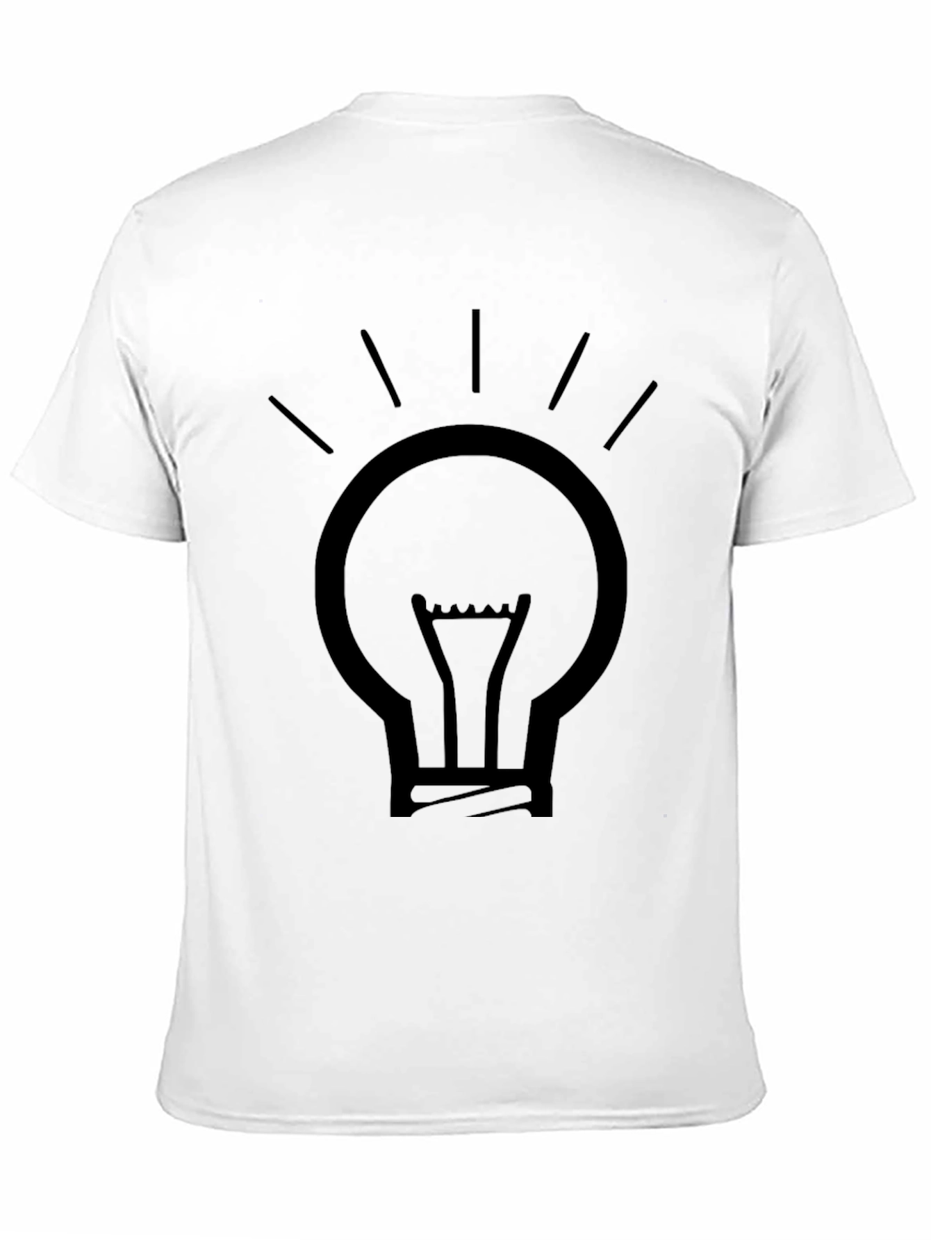 Black Light Bulb Graphic Tee - Idea Inspired Shirt