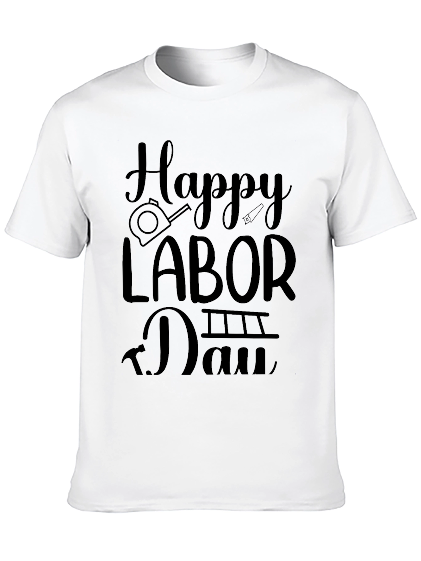 Happy Labor Day Black Graphic Tee