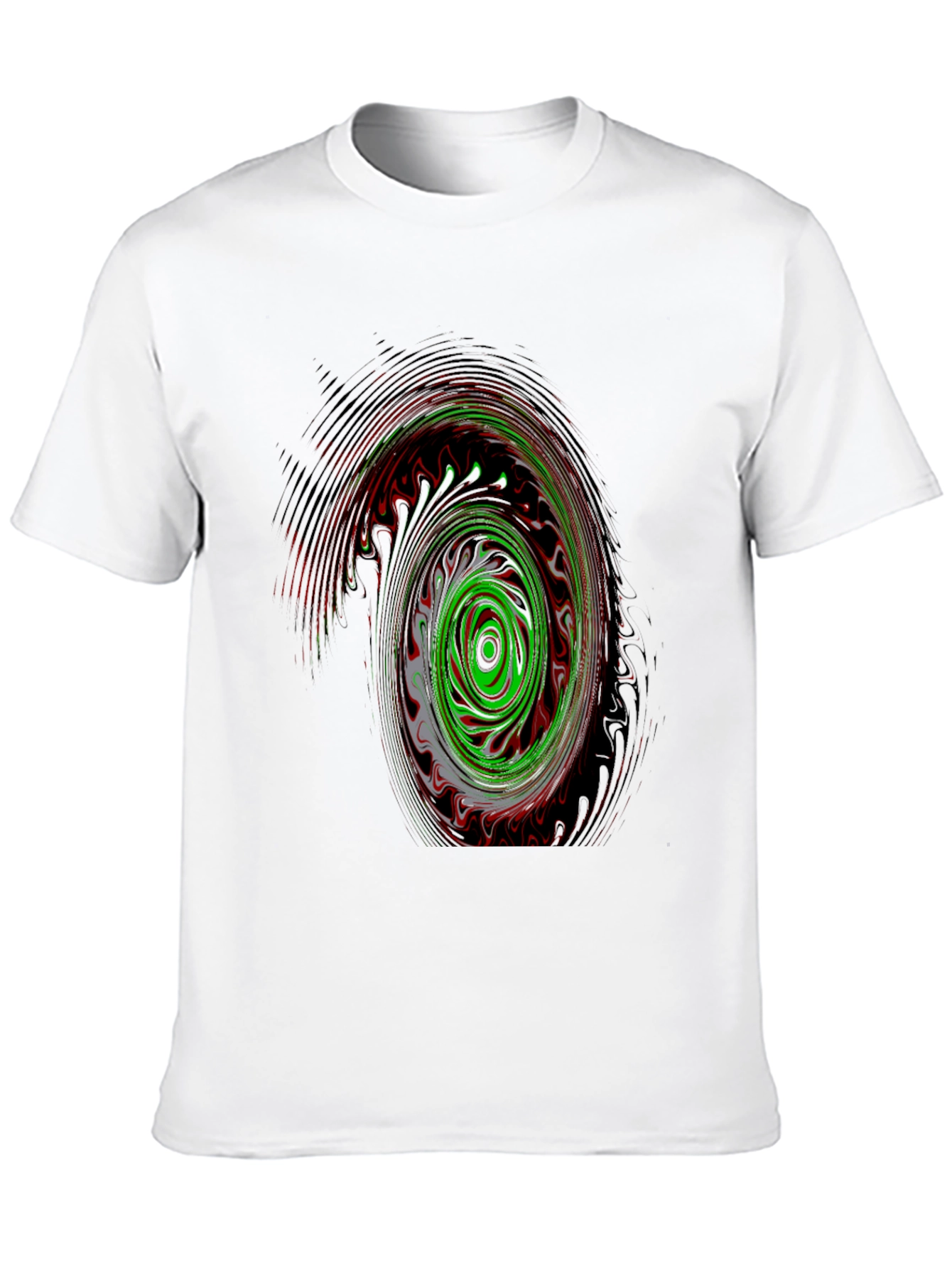 Abstract Swirl Graphic Black T-Shirt