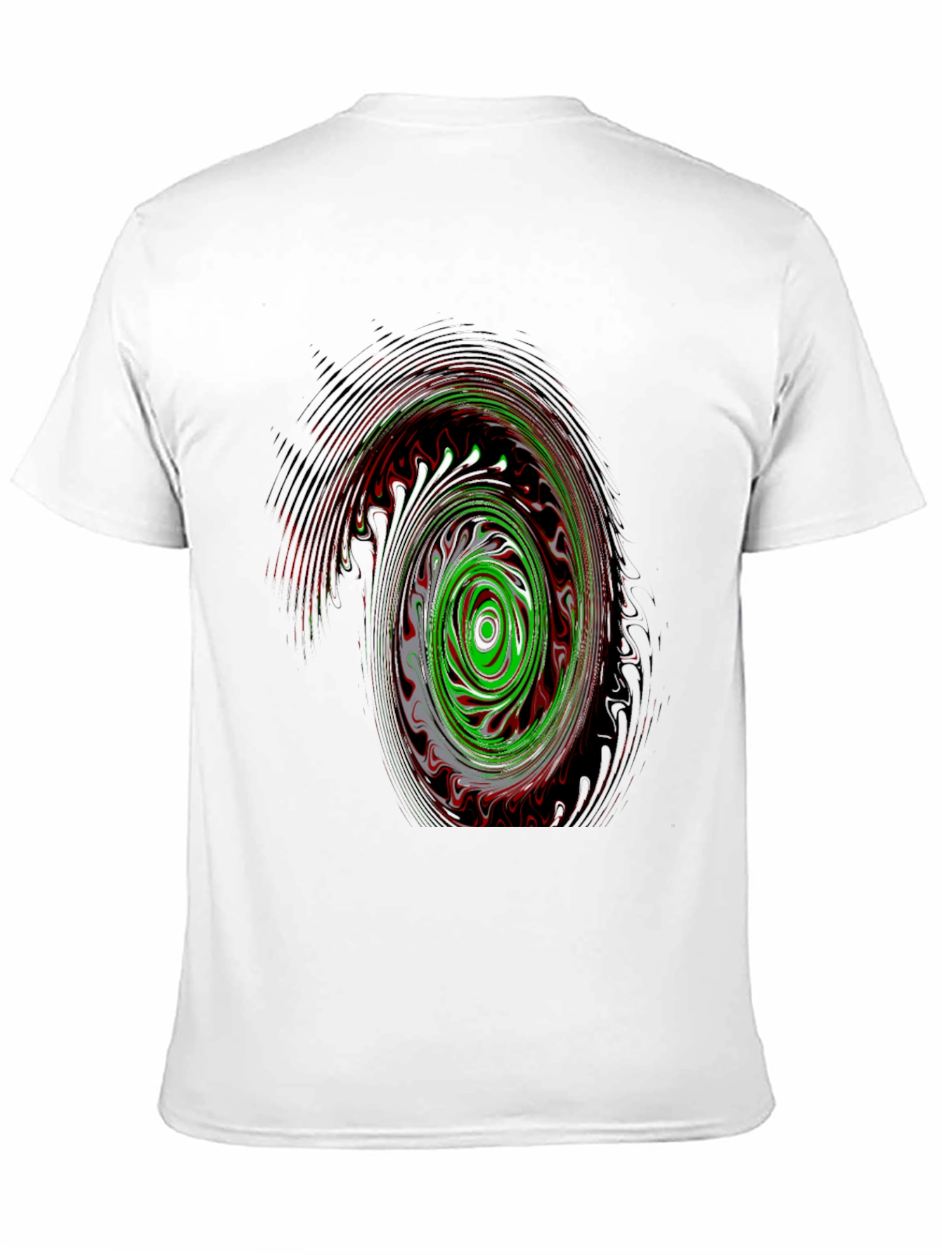 Abstract Swirl Graphic Black T-Shirt
