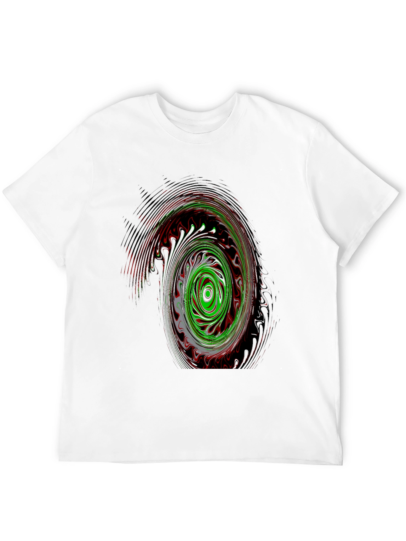 Abstract Swirl Graphic Black T-Shirt