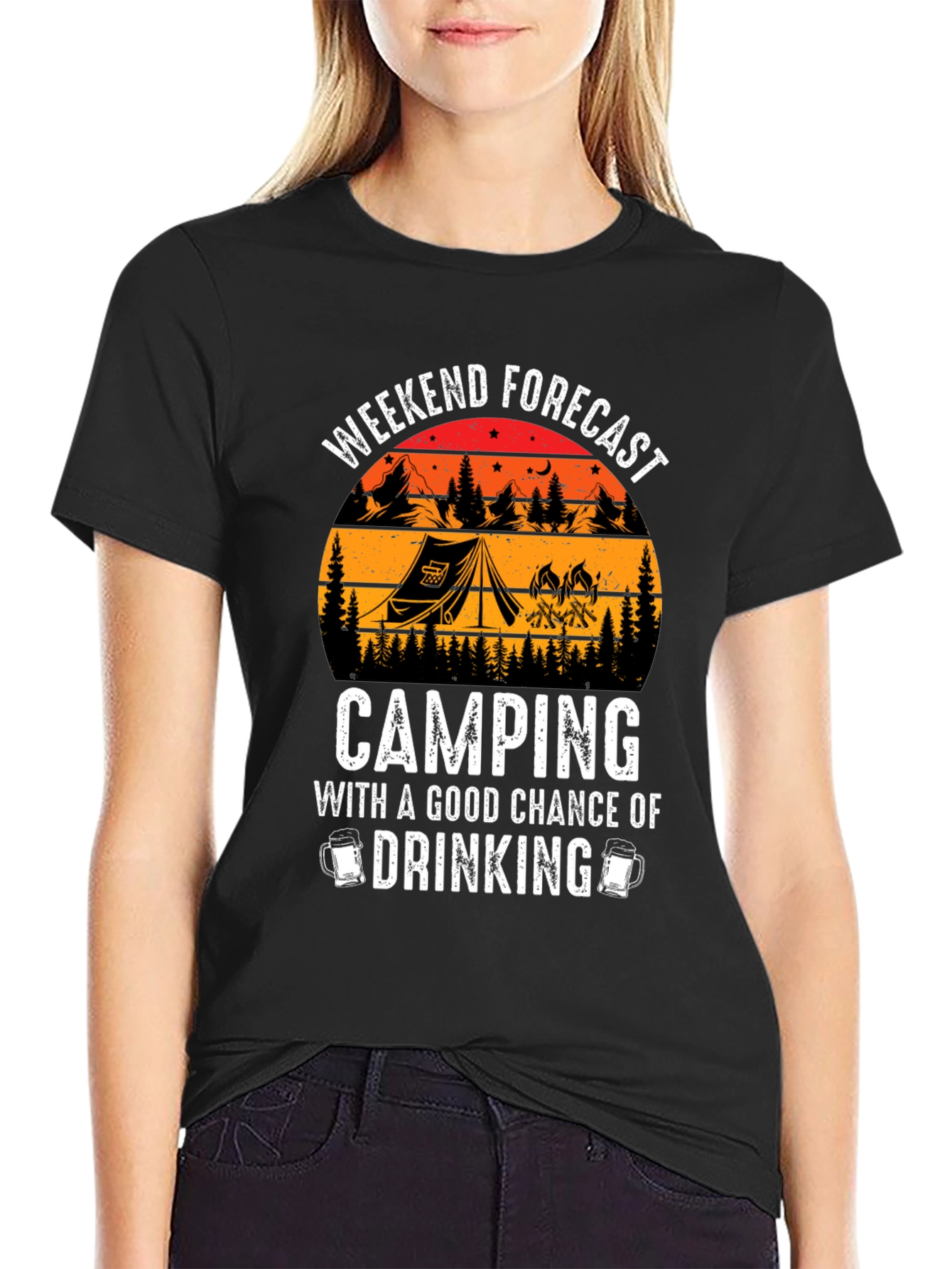 Weekend Camping and Drinking T-Shirt