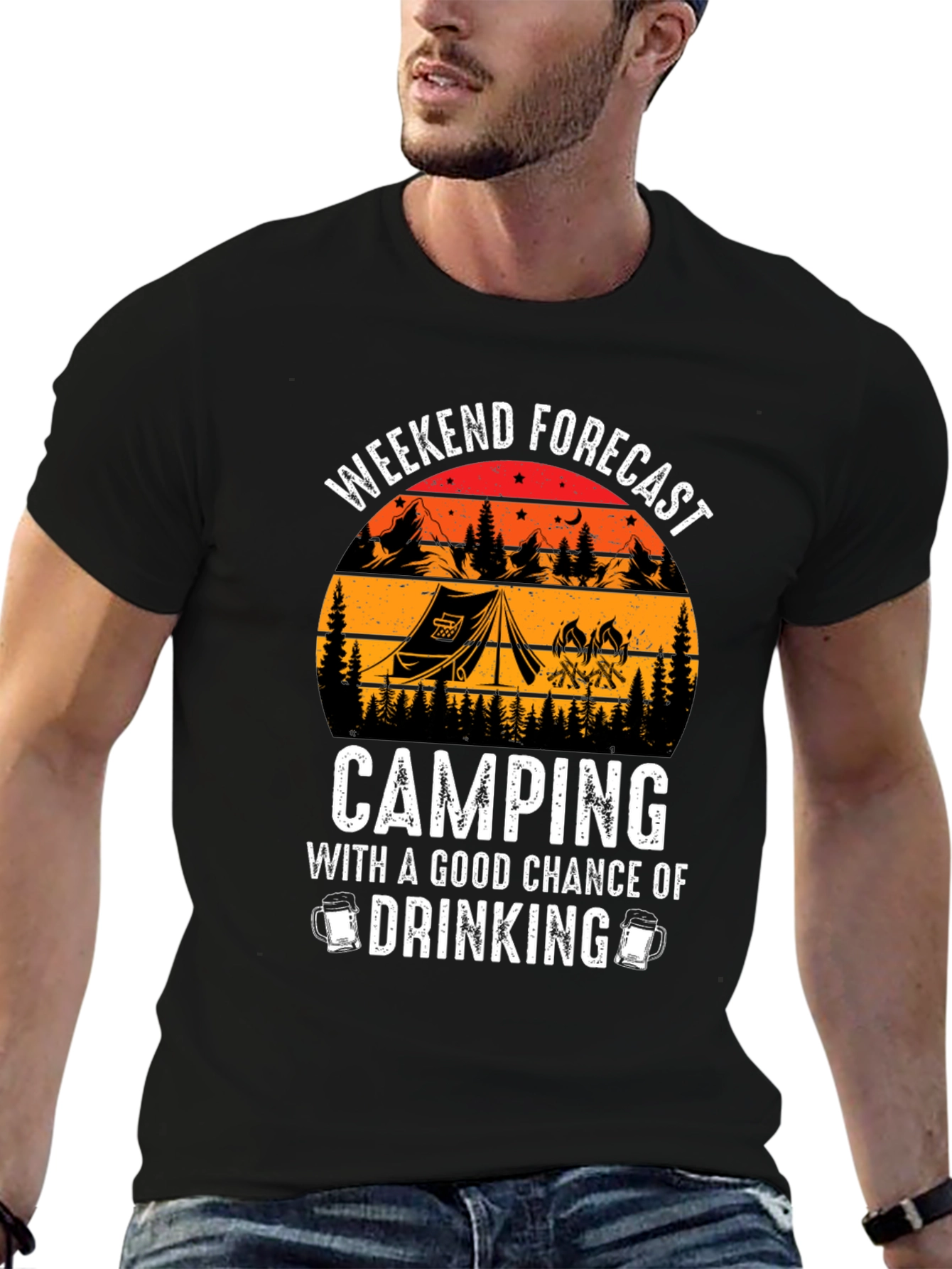 Weekend Camping and Drinking T-Shirt