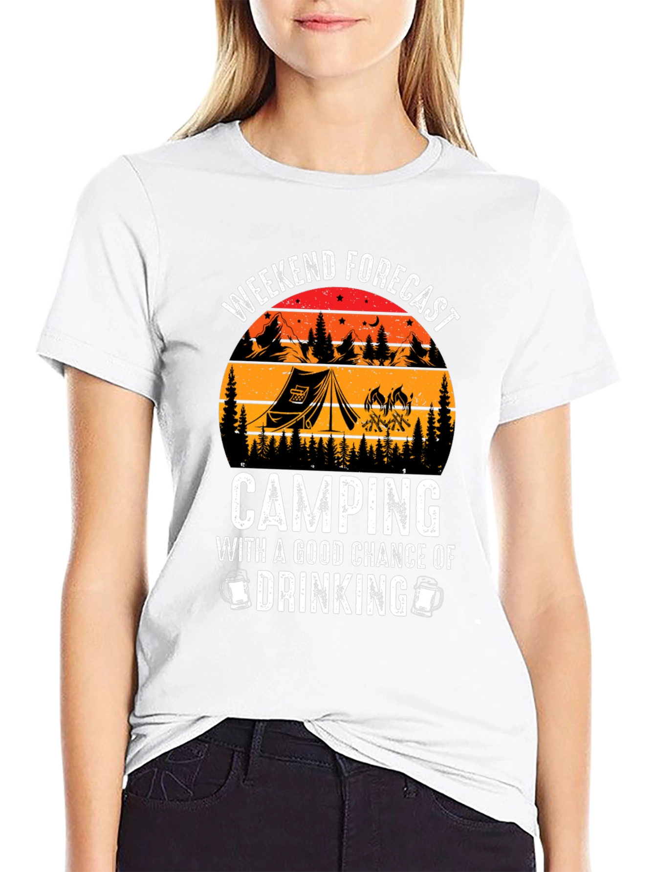 Weekend Camping and Drinking T-Shirt