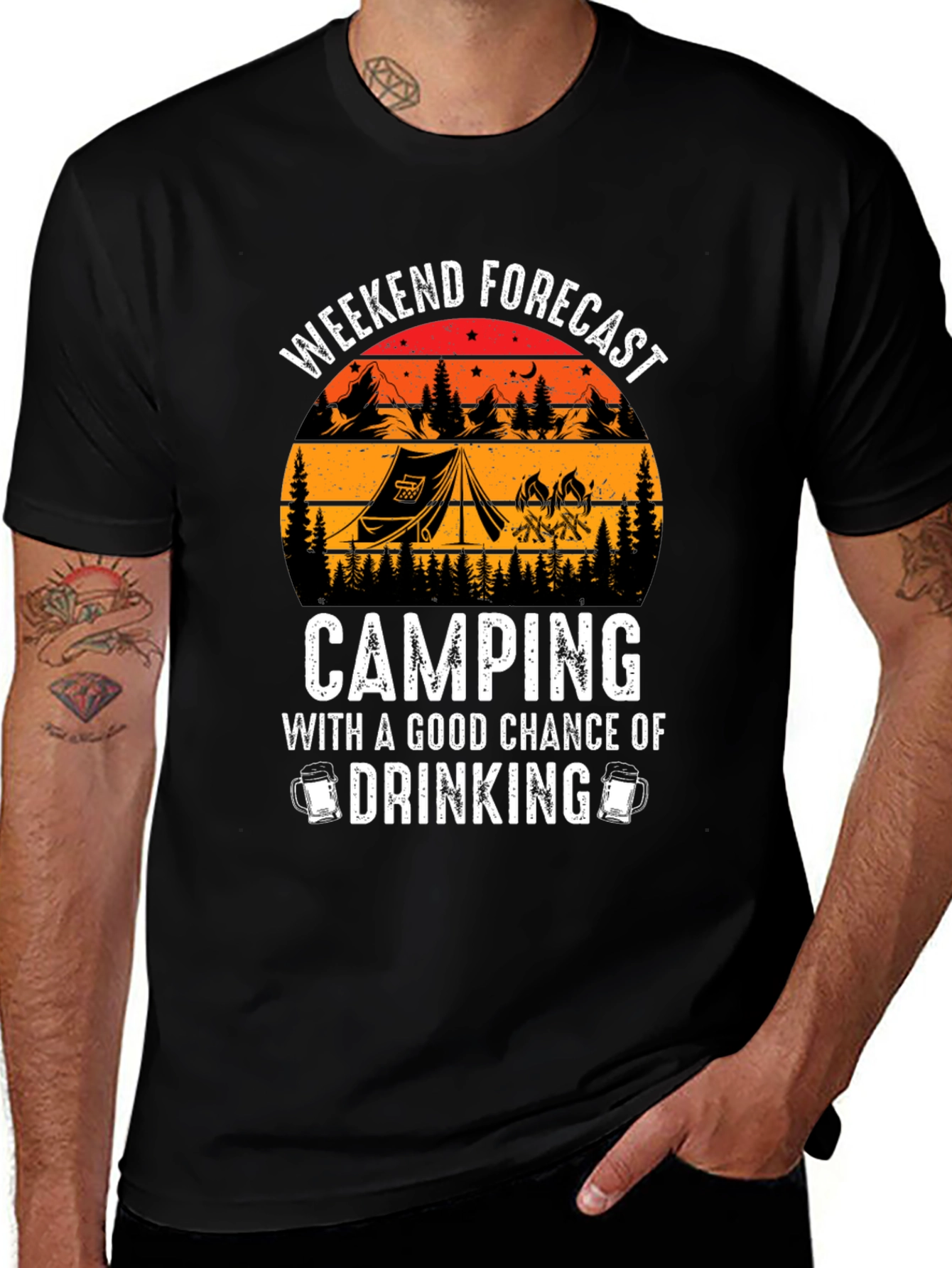 Weekend Camping and Drinking T-Shirt