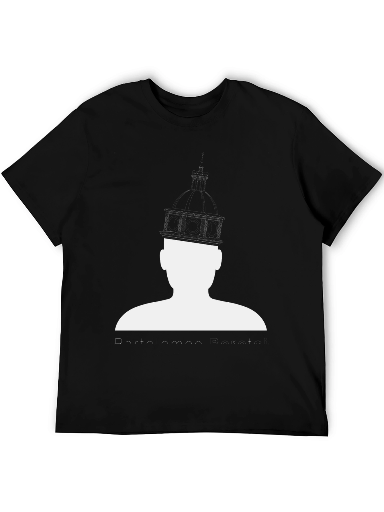 Novelty Silhouette Graphic Print Black T-Shirt