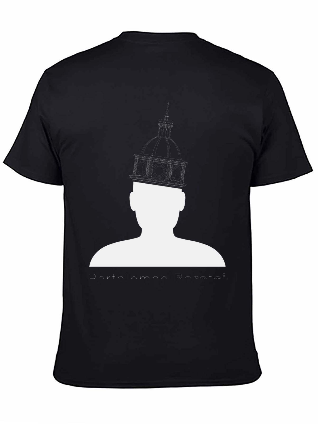 Novelty Silhouette Graphic Print Black T-Shirt