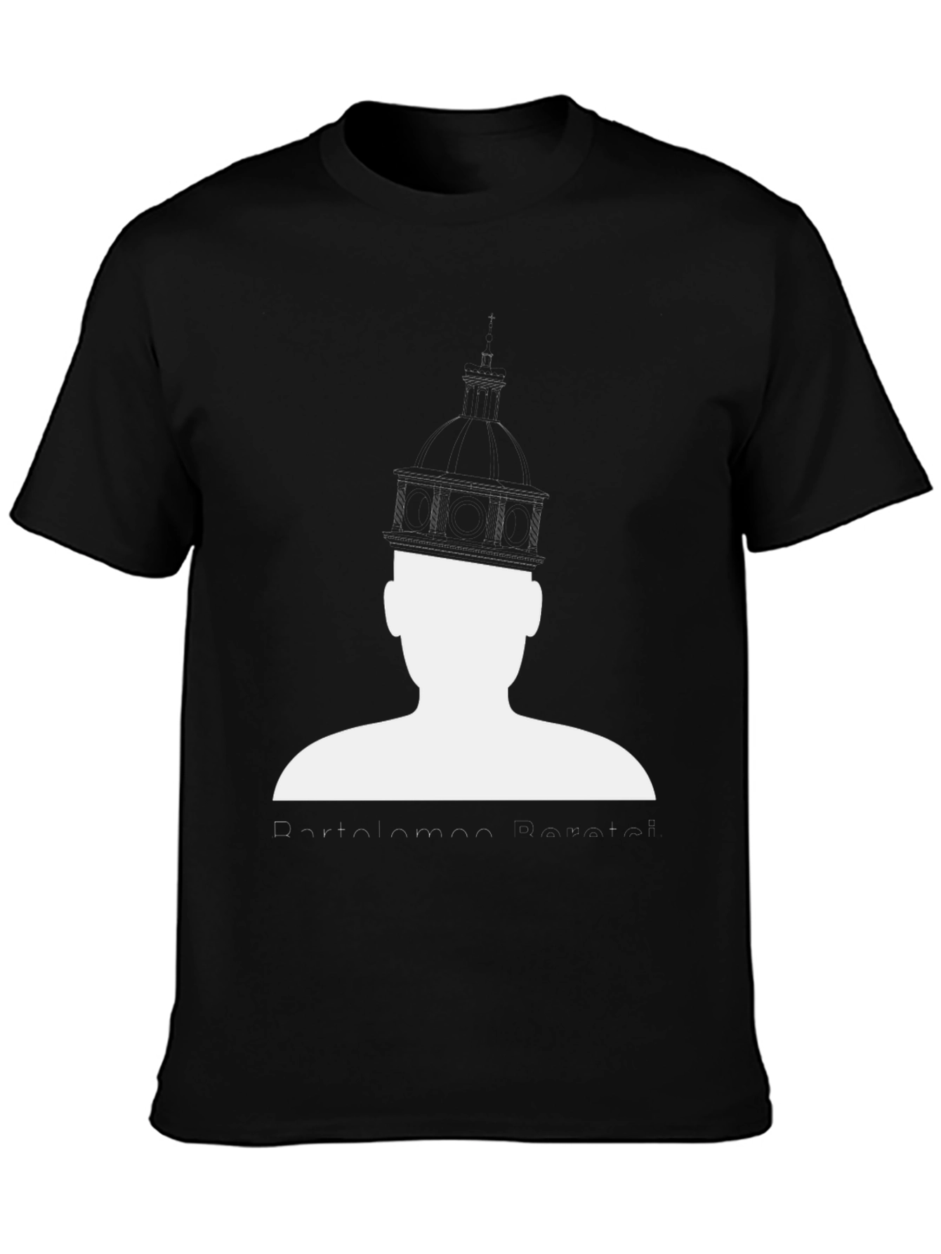 Novelty Silhouette Graphic Print Black T-Shirt