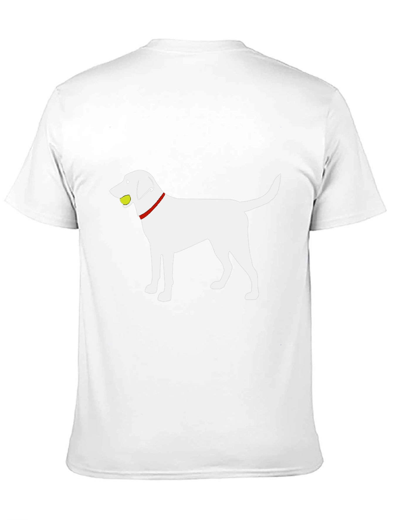 Dog with Ball Graphic Tee - Black Cotton Shirt