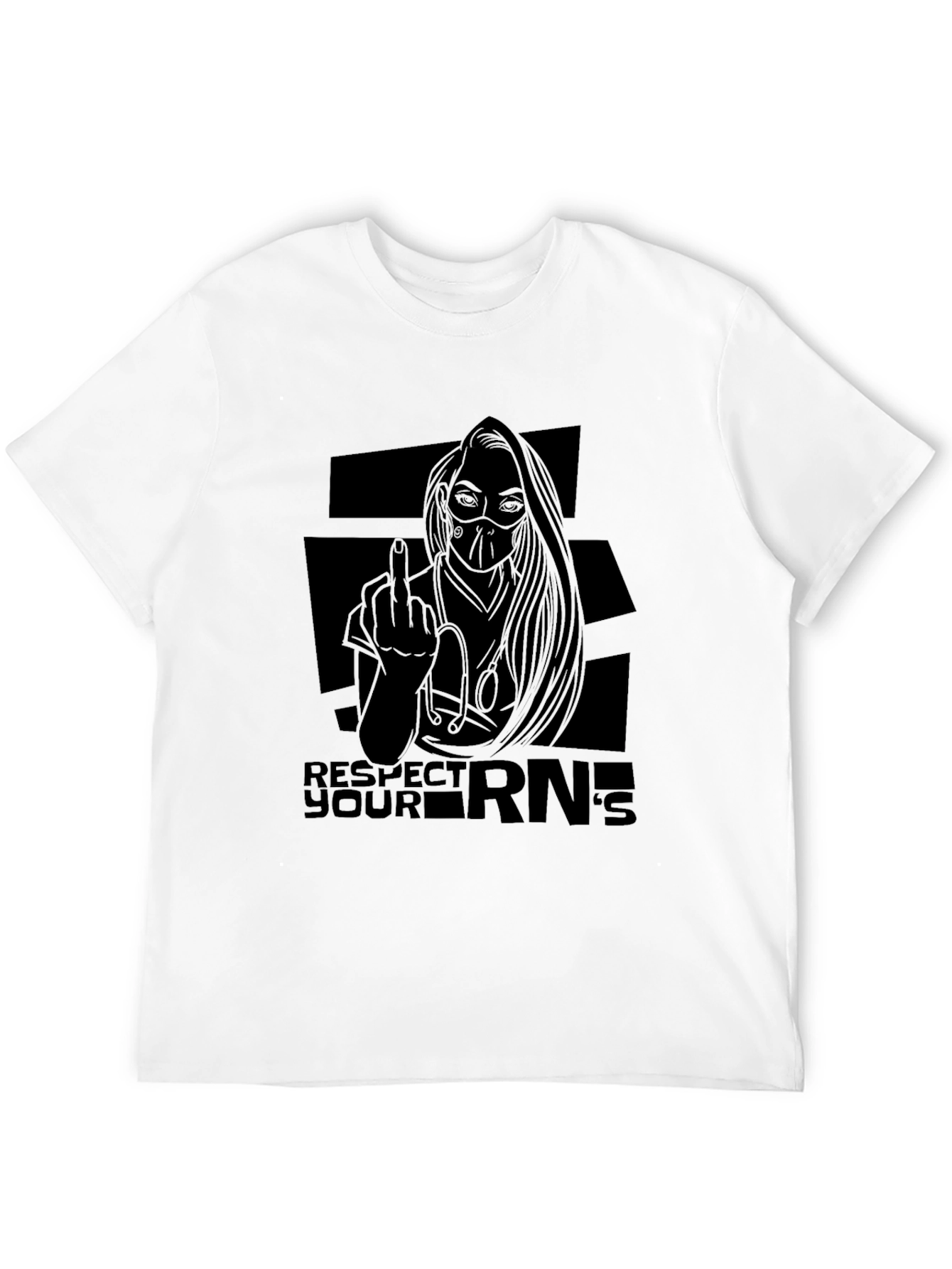 Respect Your RNs Graphic T-Shirt - Black