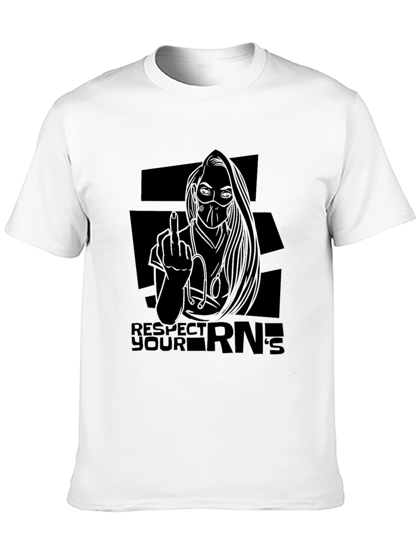 Respect Your RNs Graphic T-Shirt - Black