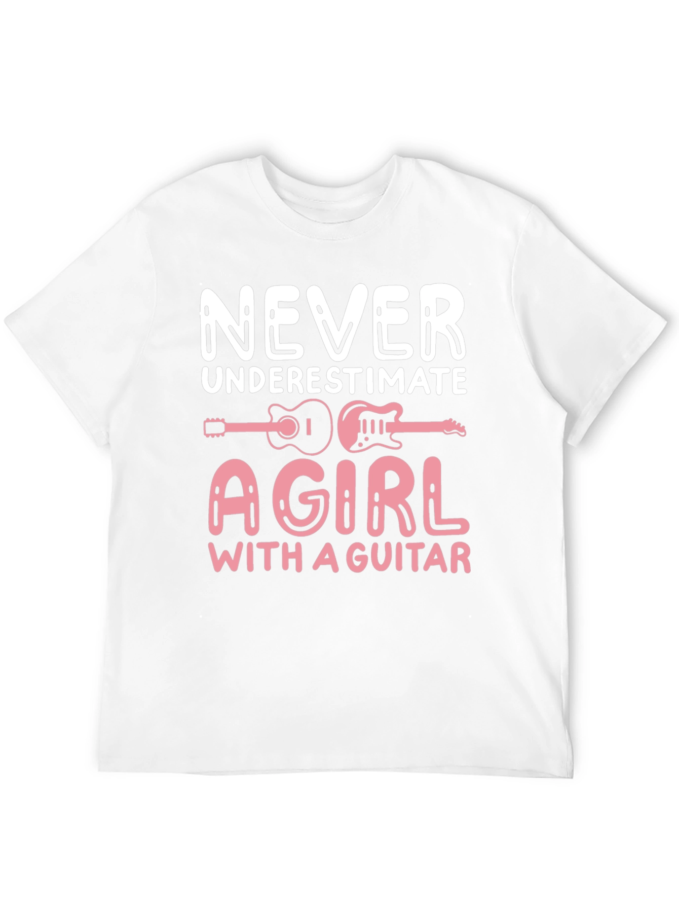 Never Underestimate A Girl With A Guitar T-Shirt