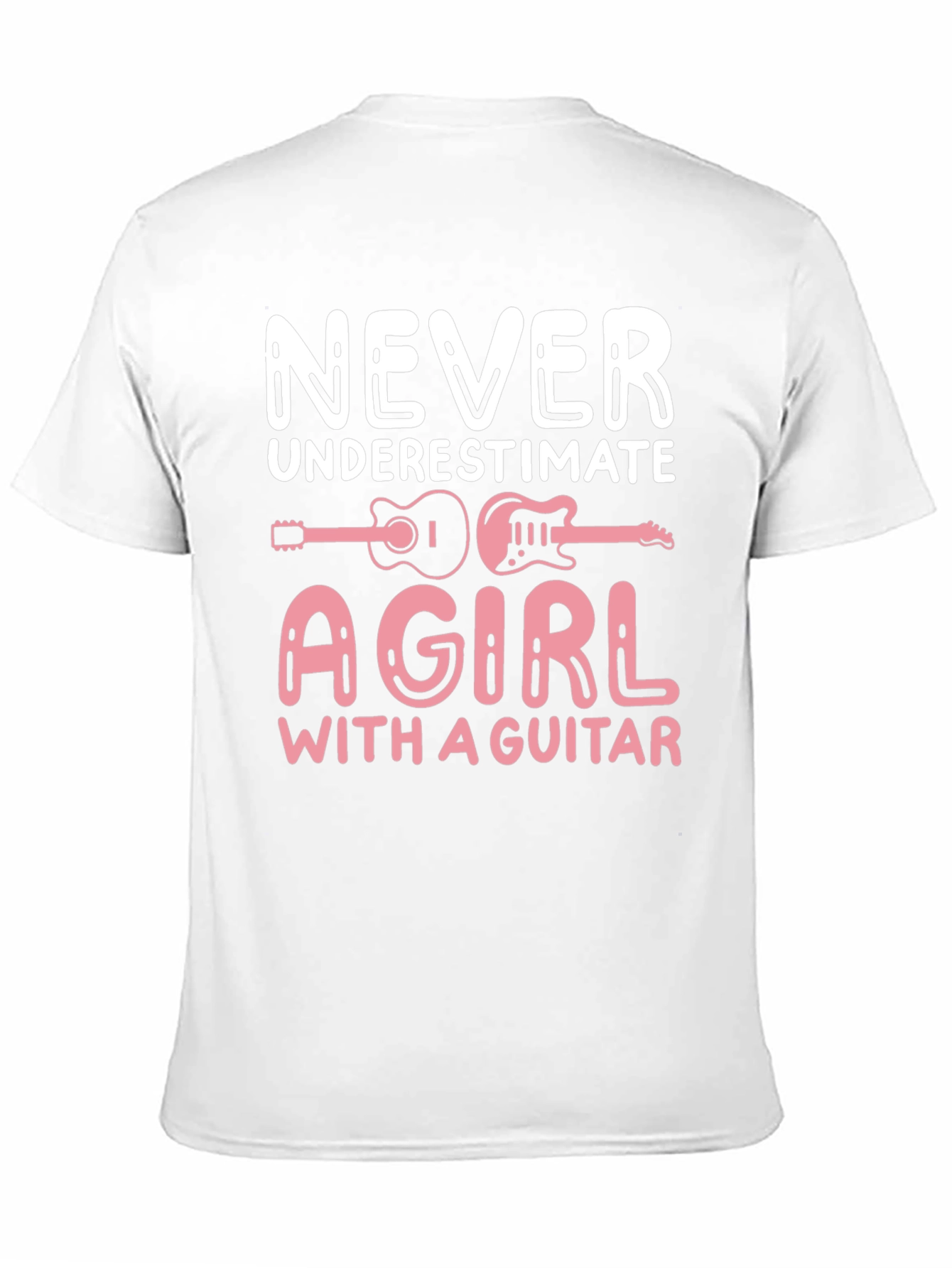 Never Underestimate A Girl With A Guitar T-Shirt