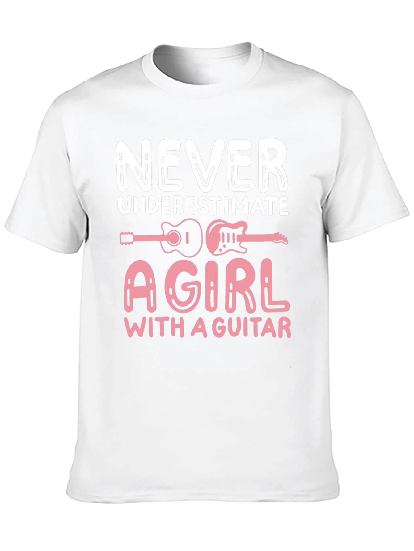 Never Underestimate A Girl With A Guitar T-Shirt