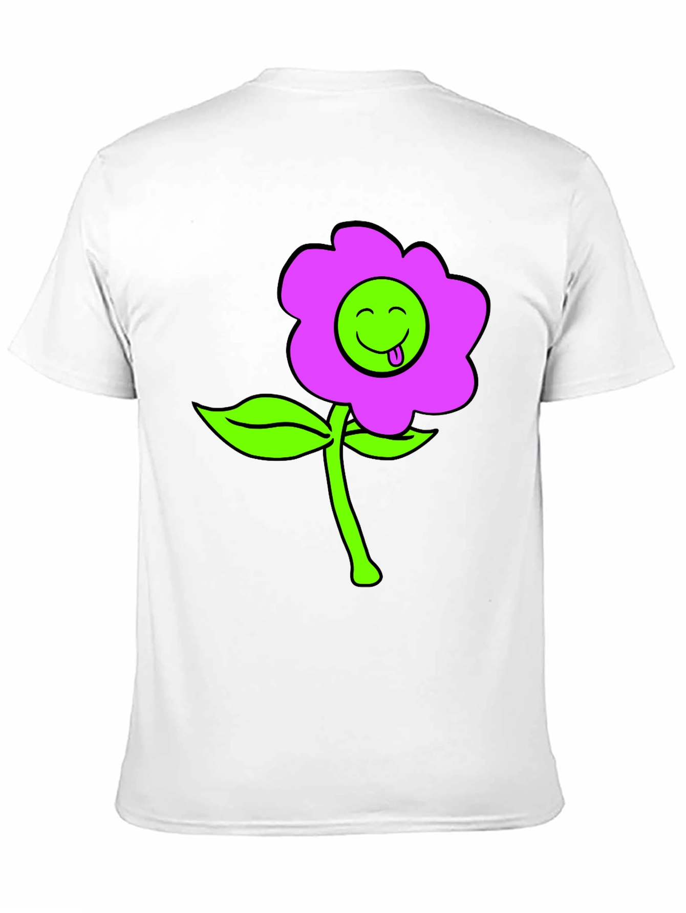 Funky Flower T-Shirt - Black Cotton Blend
