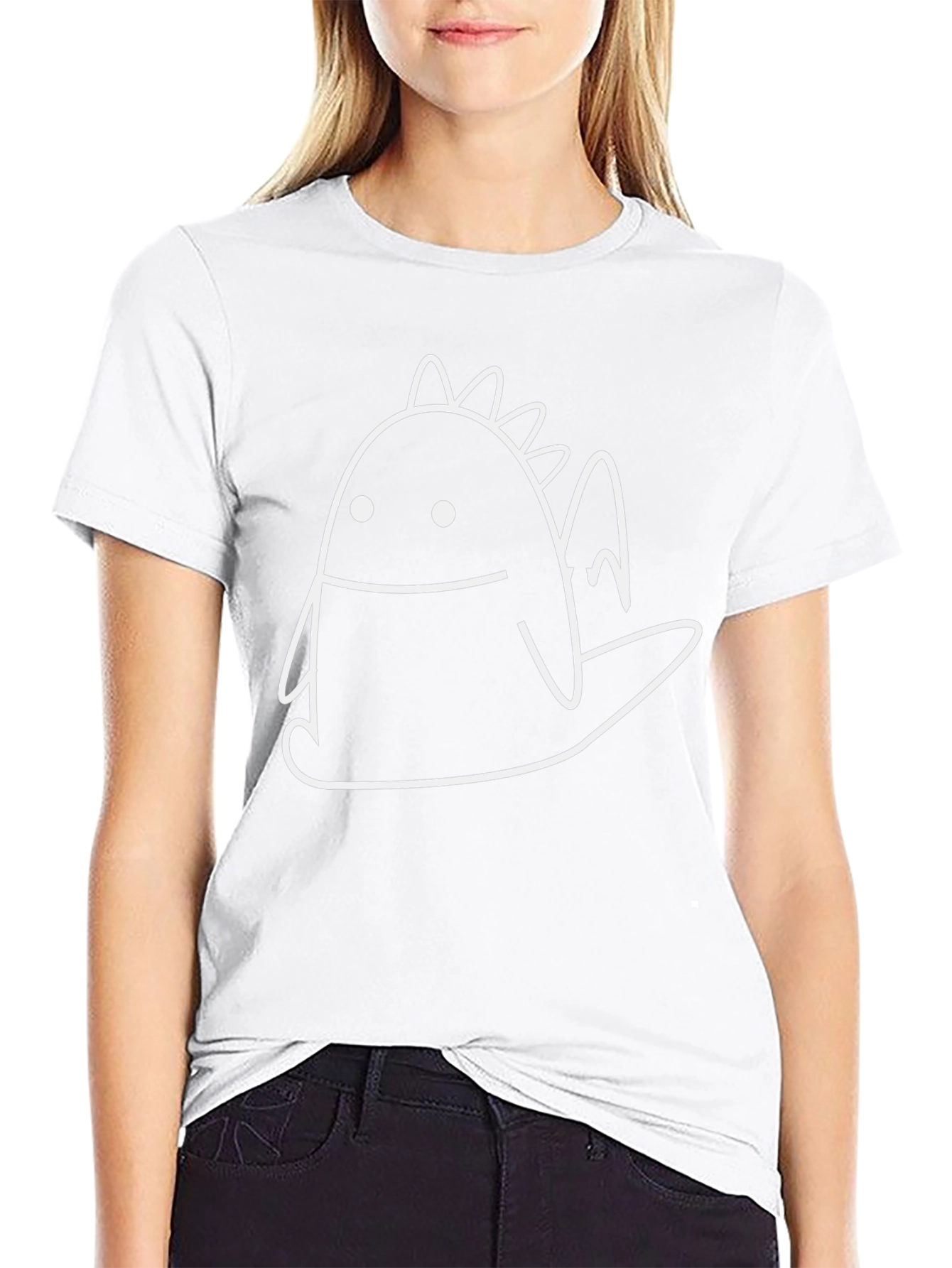 Cartoon Dragon Graphic Black T-Shirt