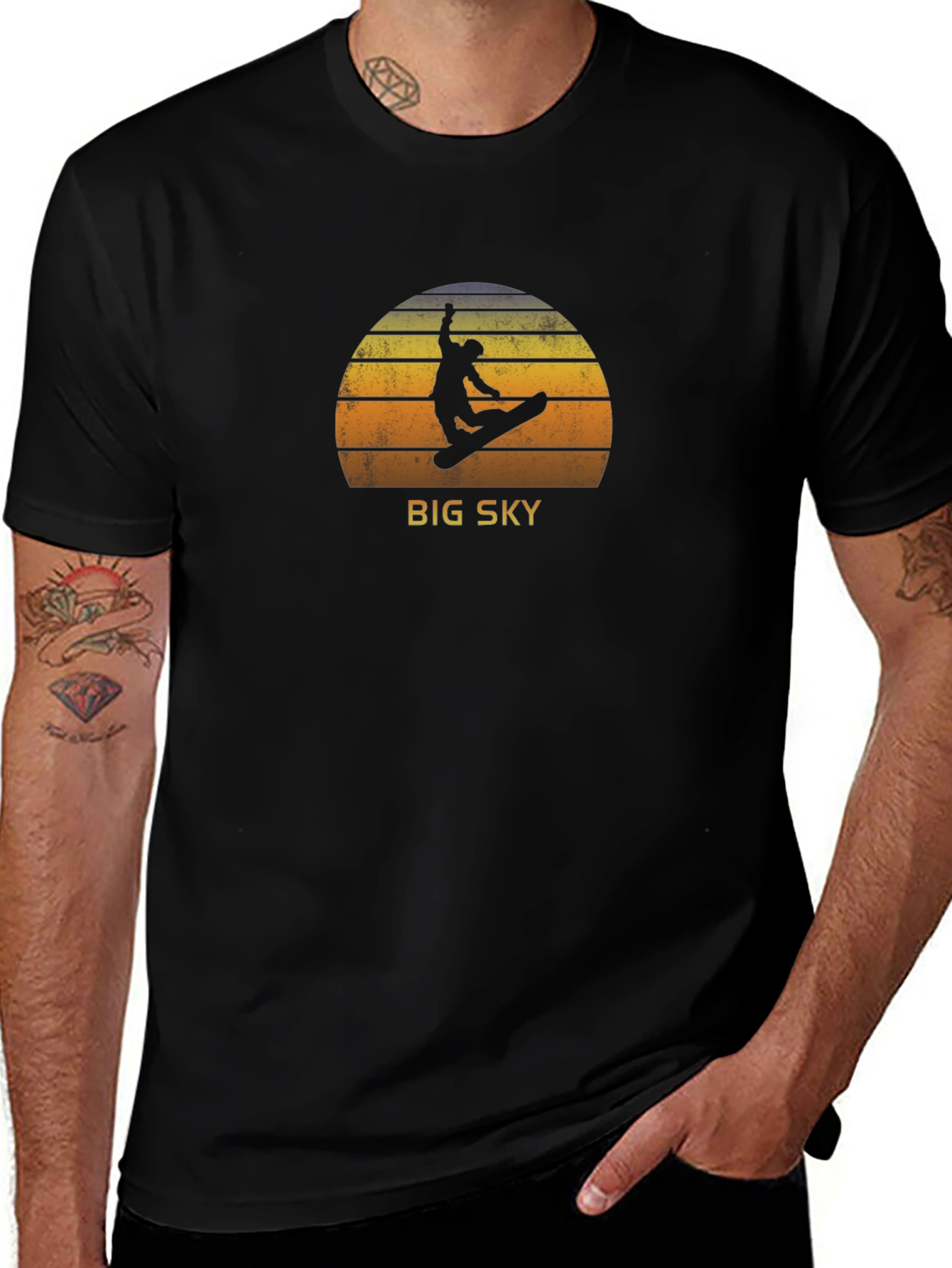 Big Sky Retro Snowboarder Graphic Tee