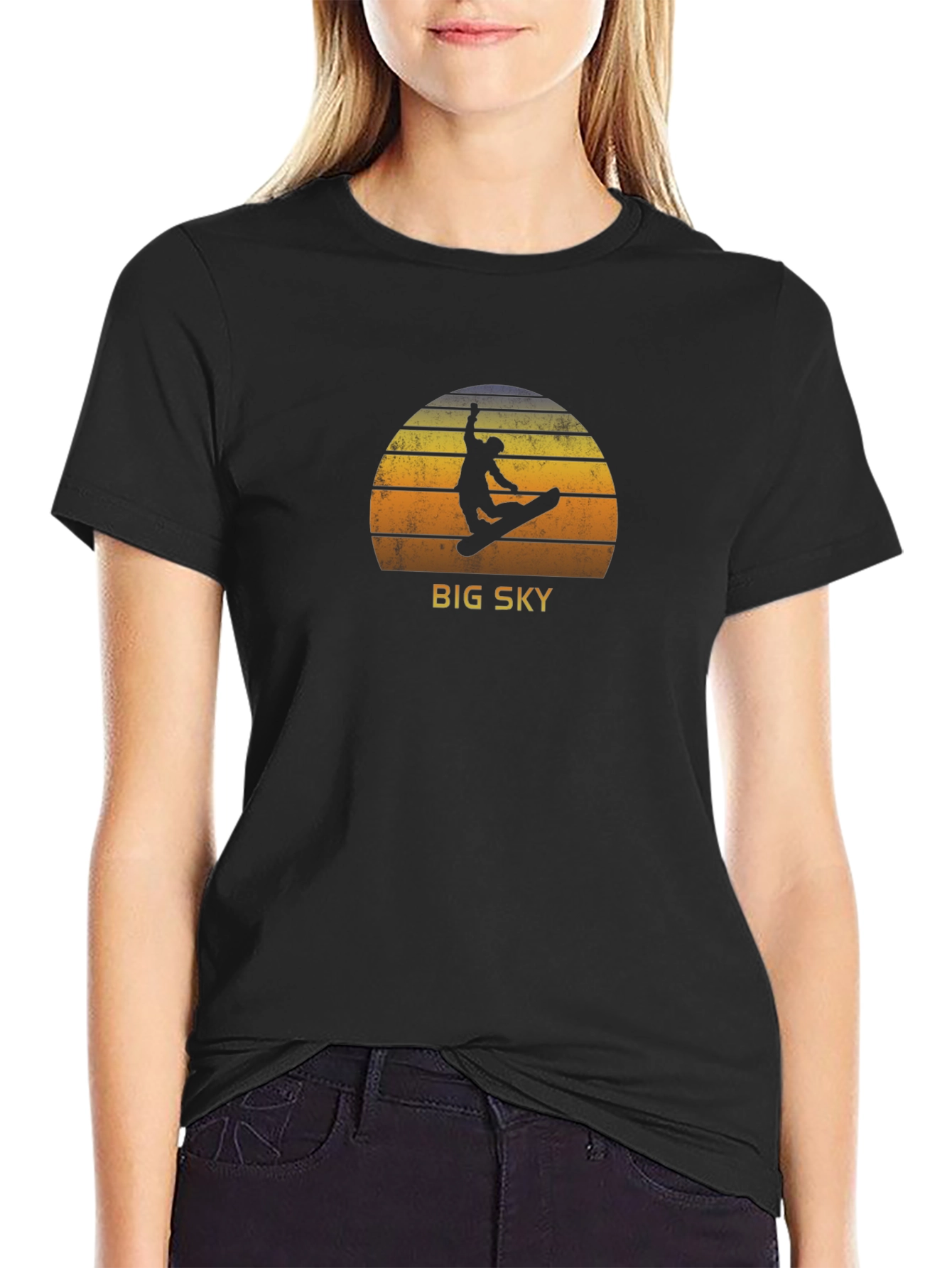 Big Sky Retro Snowboarder Graphic Tee
