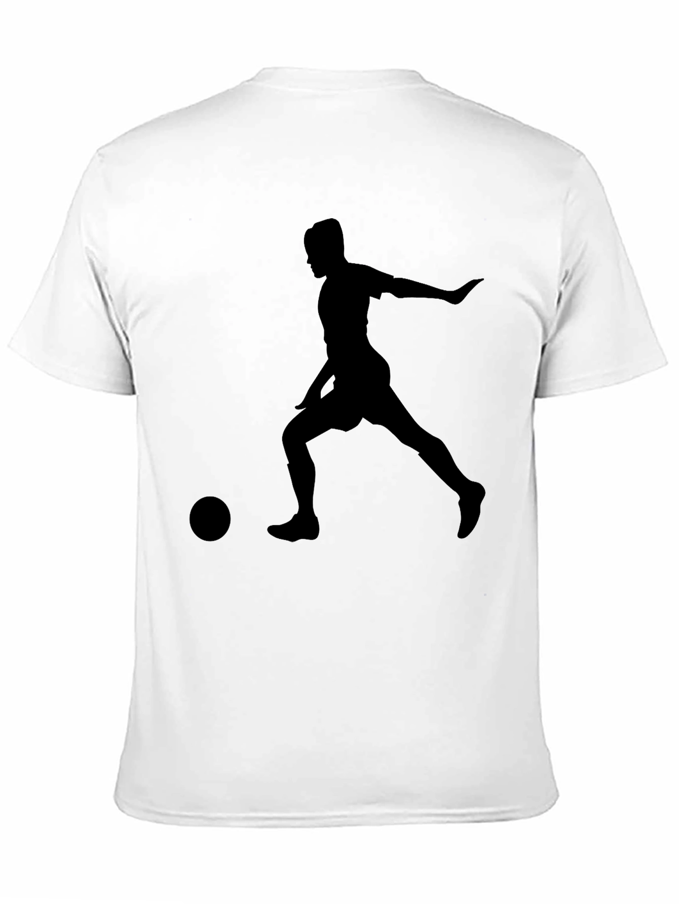 Soccer Player Graphic T-Shirt - Black