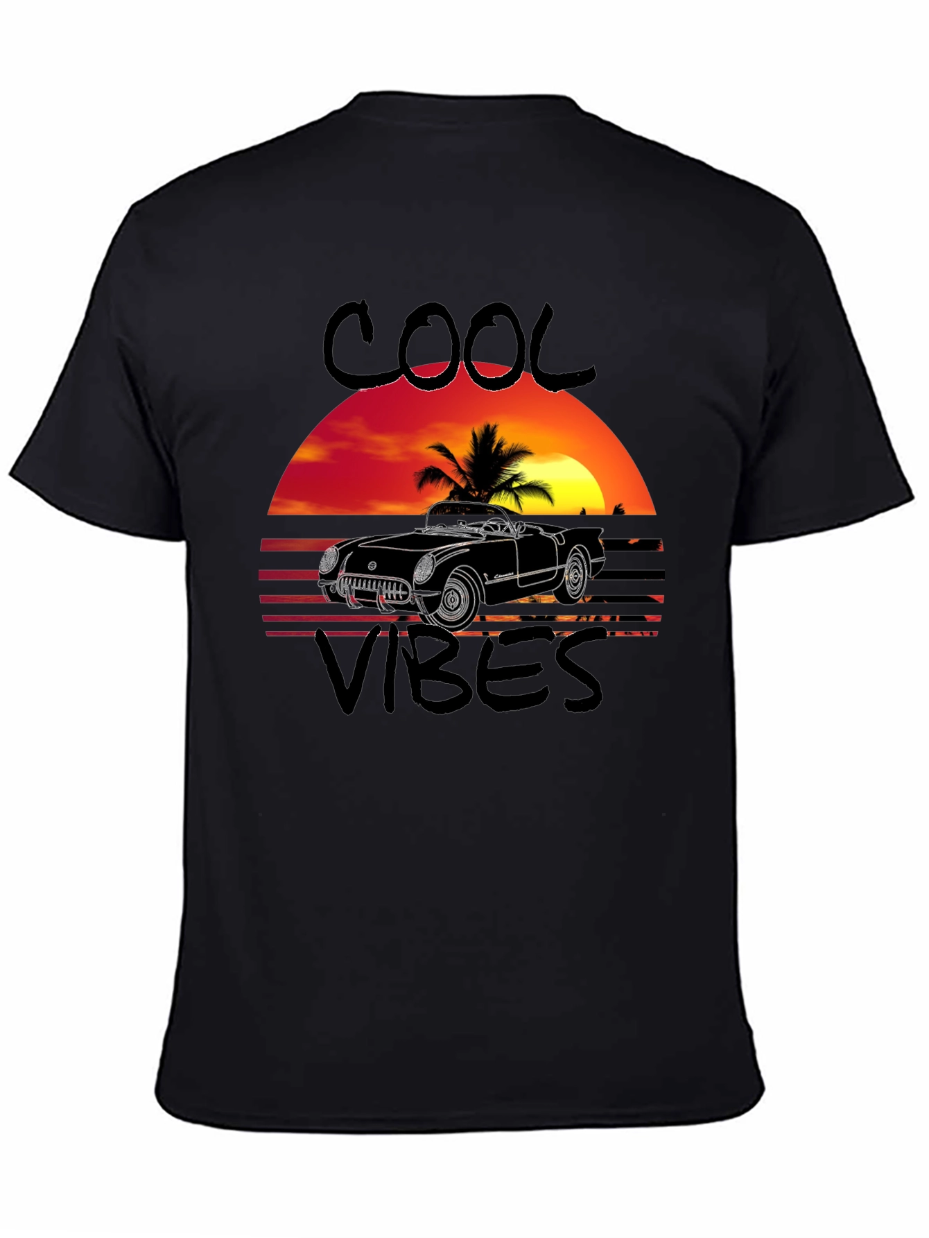Cool Vibes Car Graphic T-Shirt