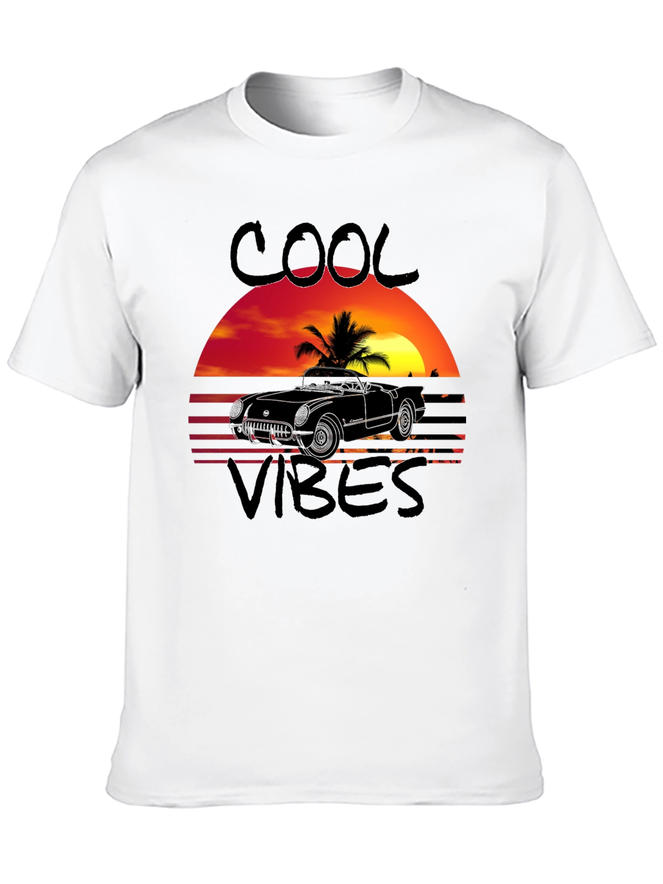 Cool Vibes Car Graphic T-Shirt