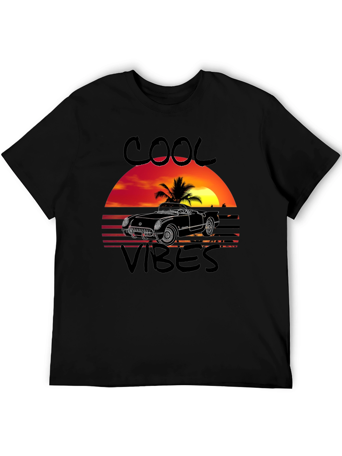 Cool Vibes Car Graphic T-Shirt