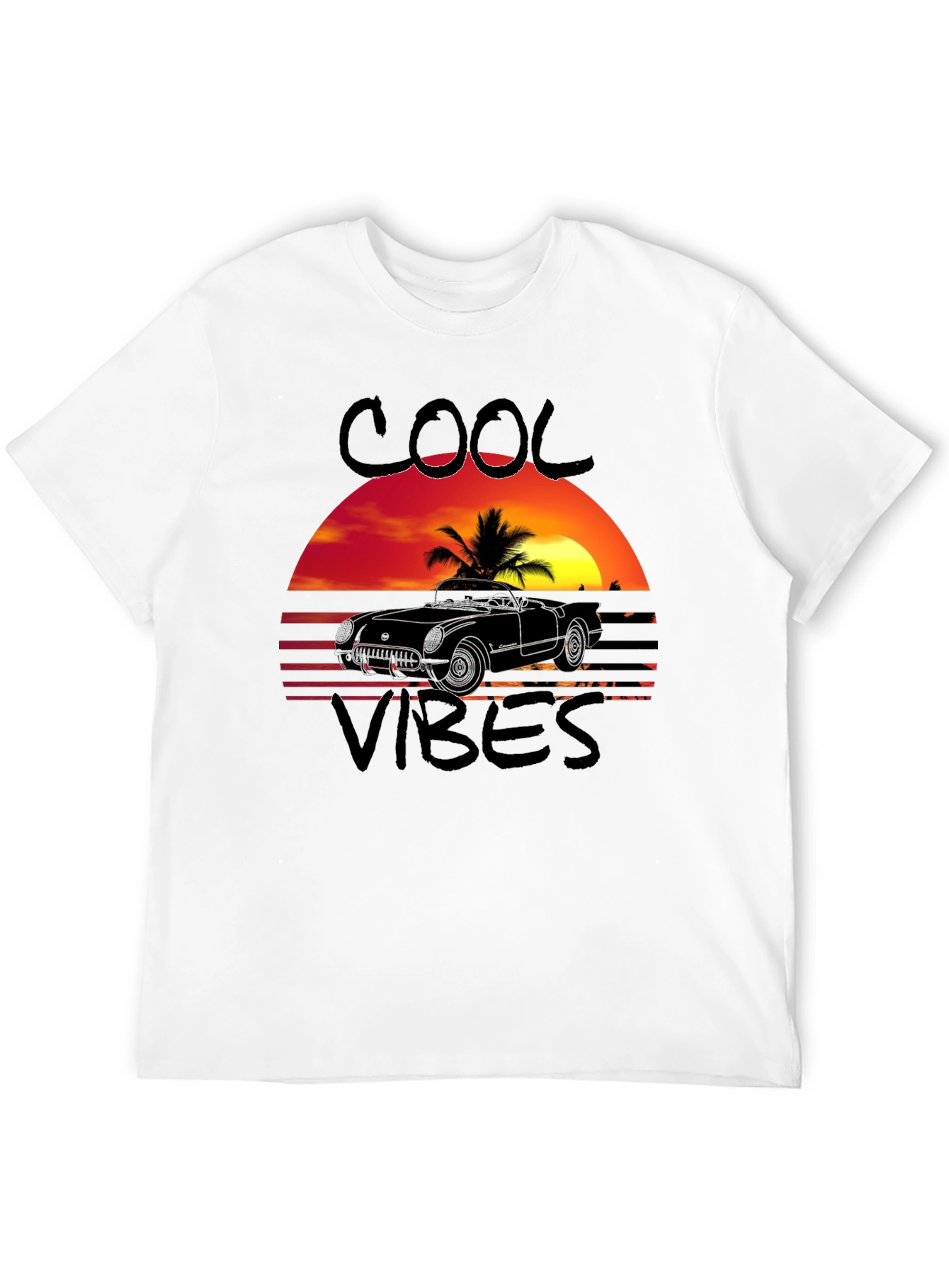 Cool Vibes Car Graphic T-Shirt