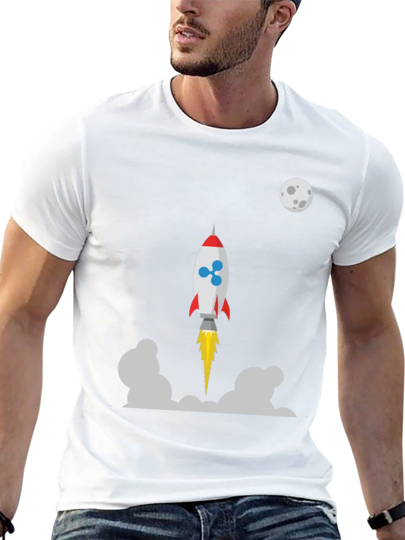 Ripple Rocket to the Moon T-Shirt - Crypto Tee