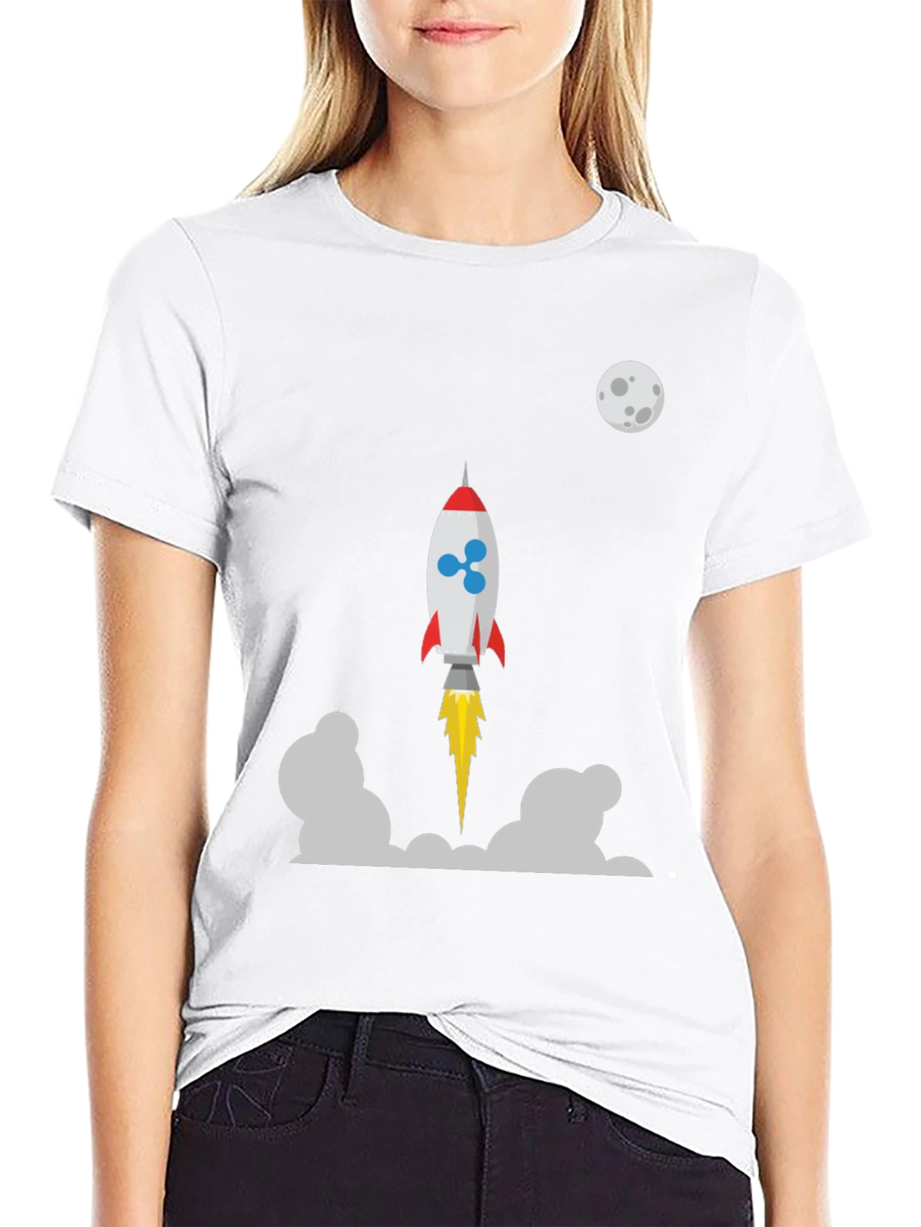 Ripple Rocket to the Moon T-Shirt - Crypto Tee