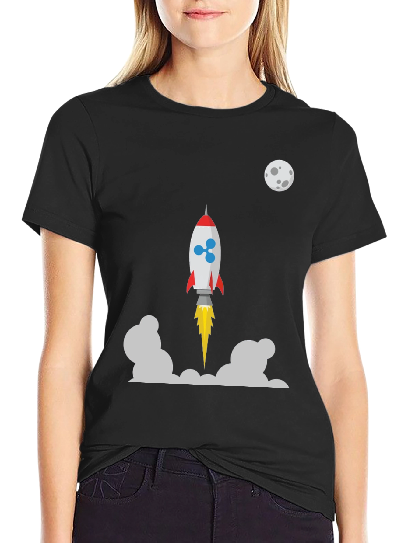 Ripple Rocket to the Moon T-Shirt - Crypto Tee