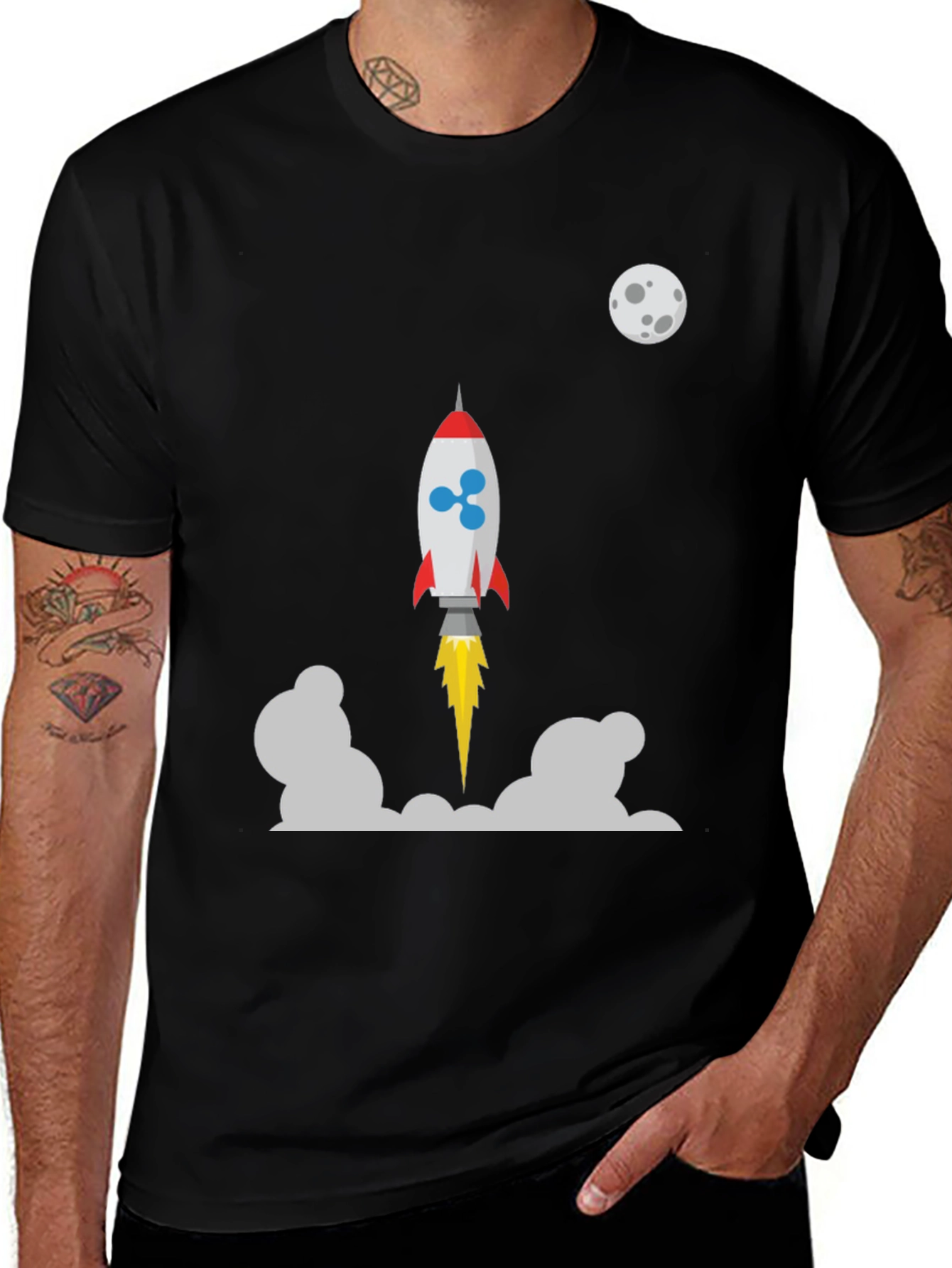 Ripple Rocket to the Moon T-Shirt - Crypto Tee
