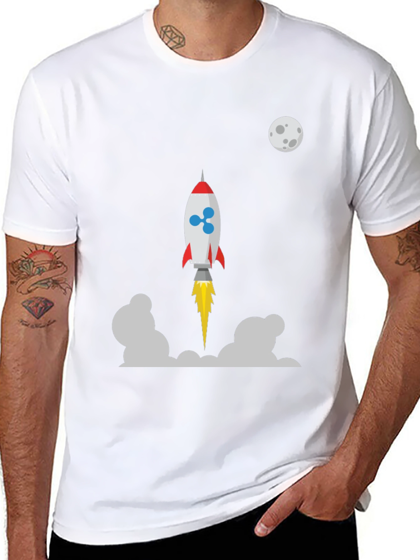 Ripple Rocket to the Moon T-Shirt - Crypto Tee