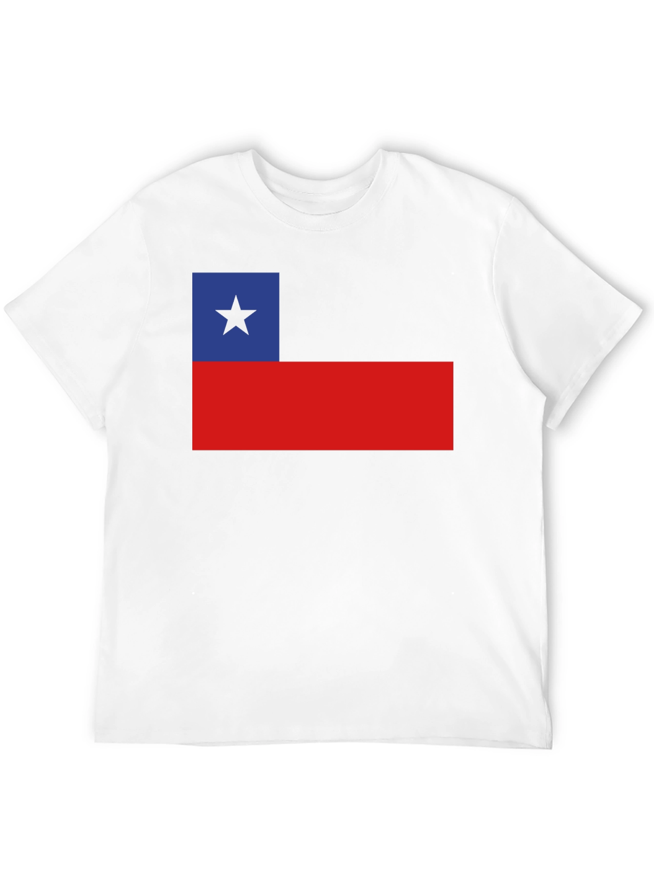 Chile Flag T-Shirt Black Cotton Tee