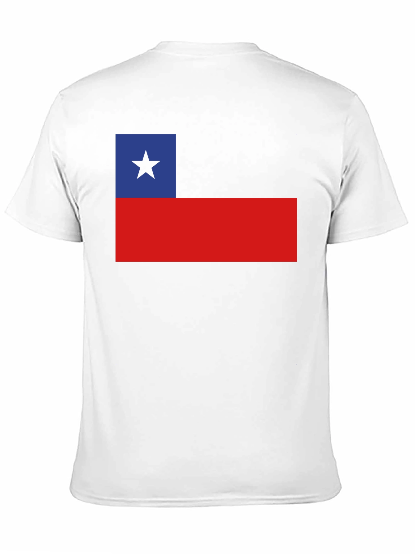 Chile Flag T-Shirt Black Cotton Tee