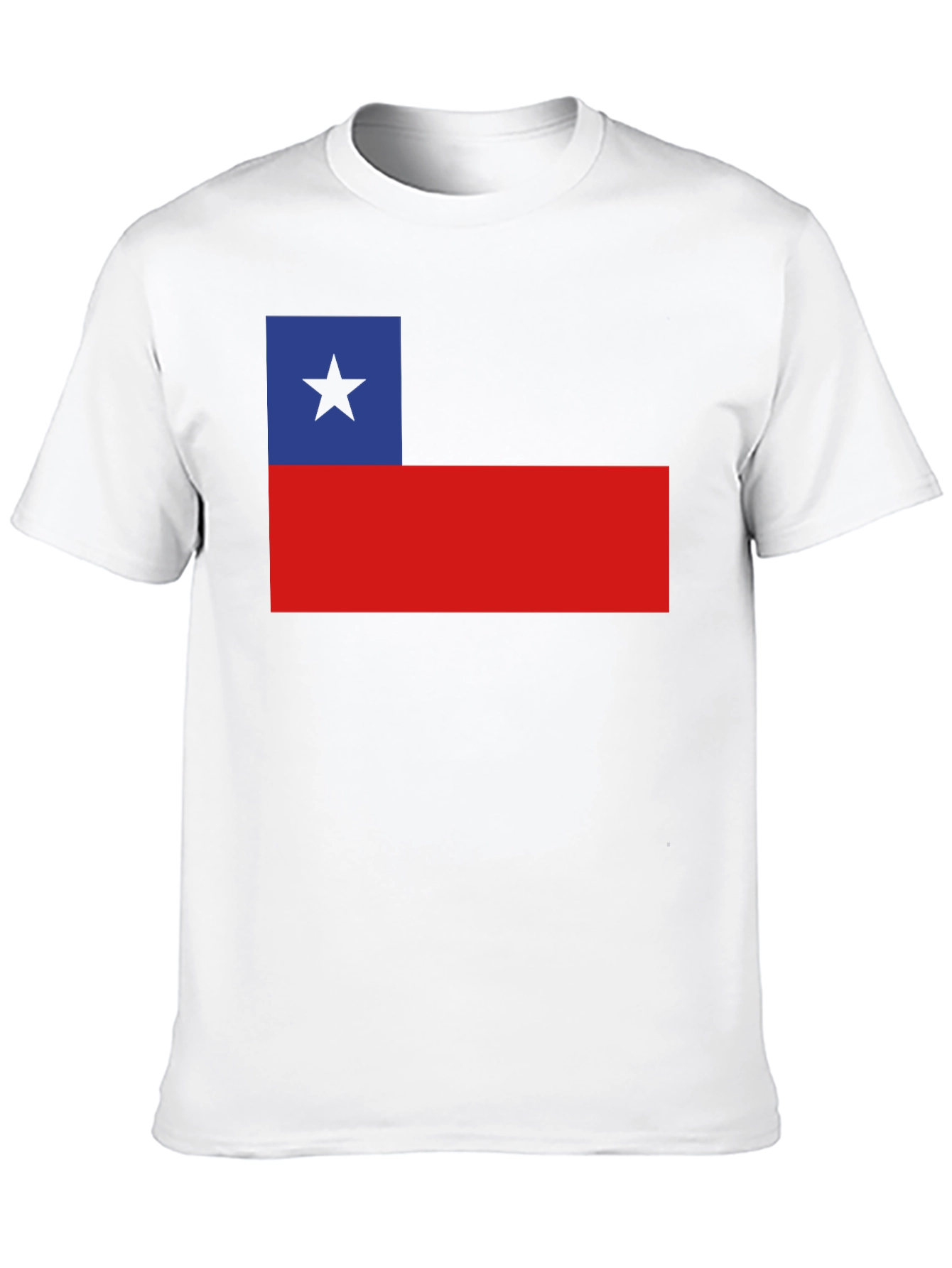 Chile Flag T-Shirt Black Cotton Tee