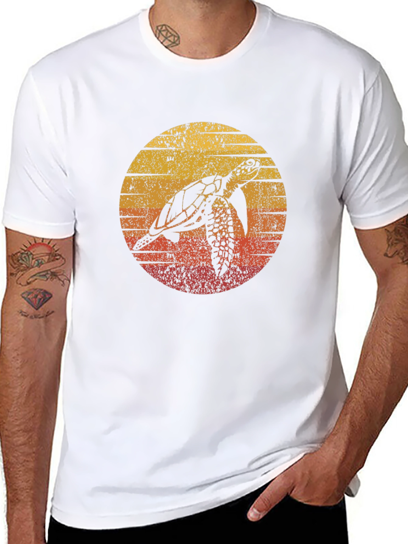 Retro Sea Turtle Graphic T-Shirt
