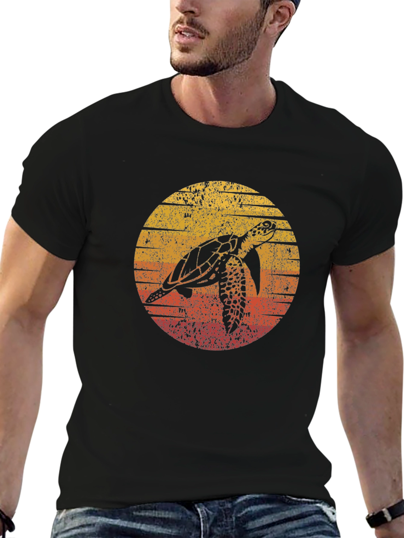 Retro Sea Turtle Graphic T-Shirt