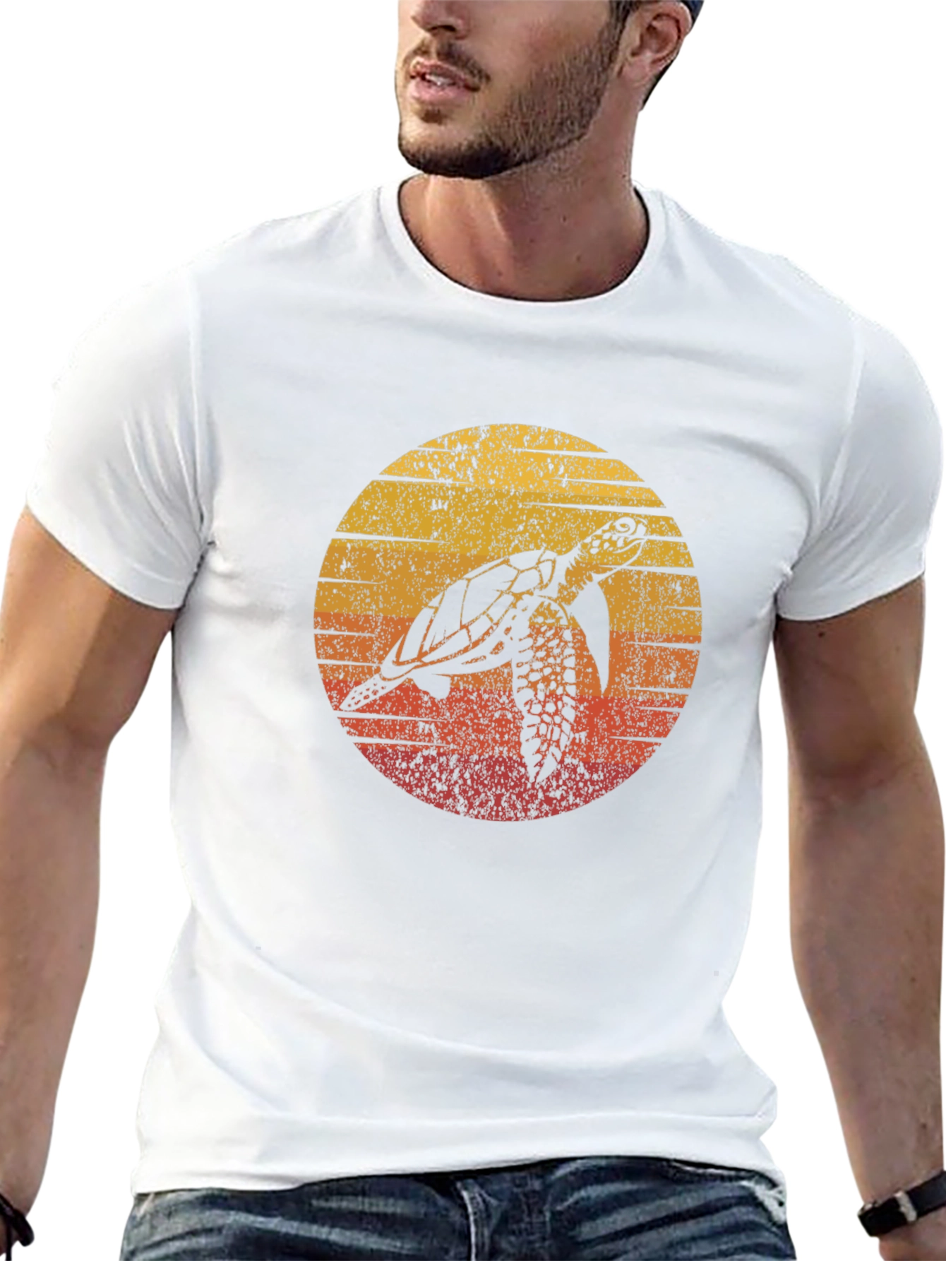 Retro Sea Turtle Graphic T-Shirt