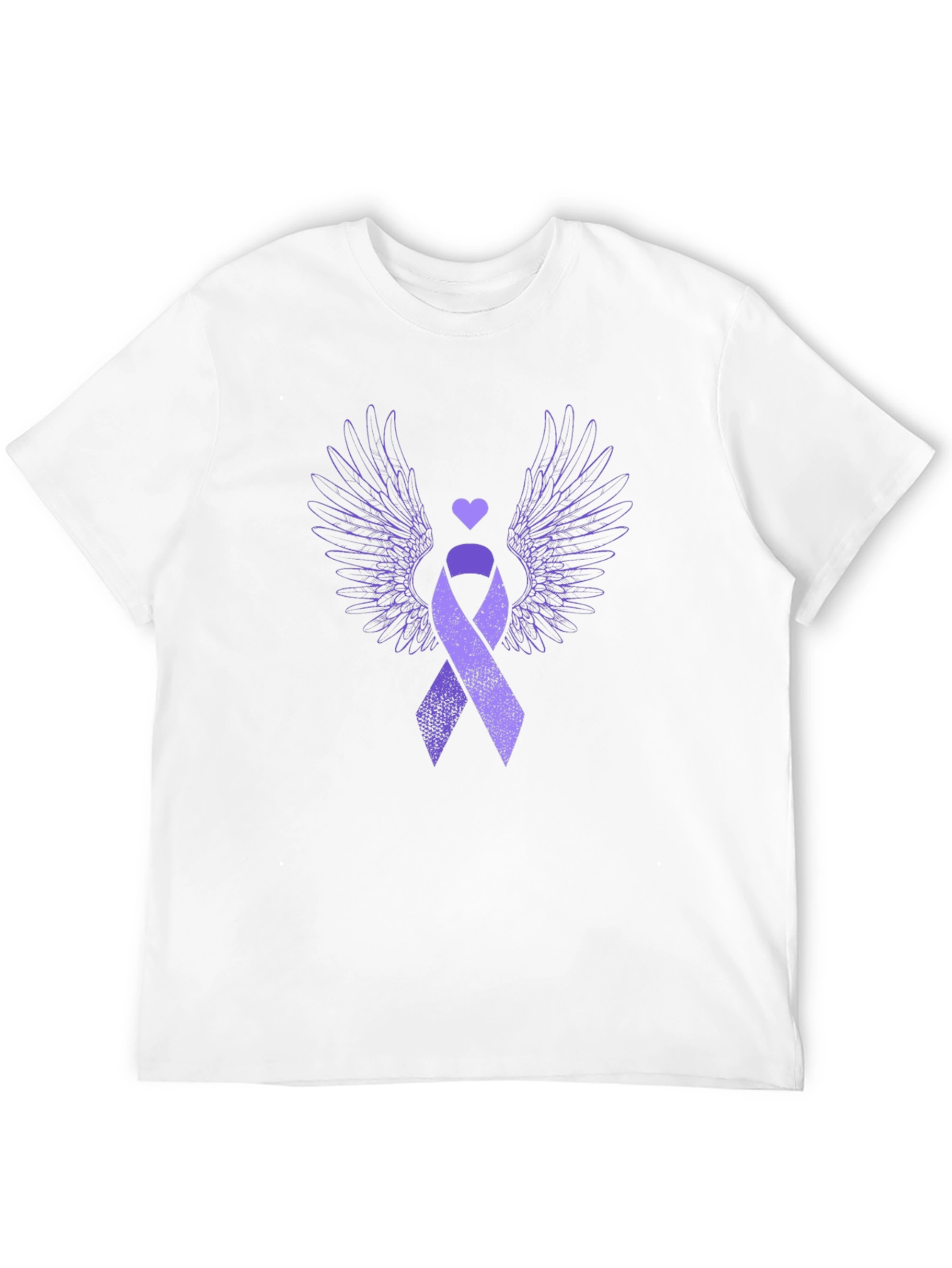 Purple Ribbon Wings Graphic Tee