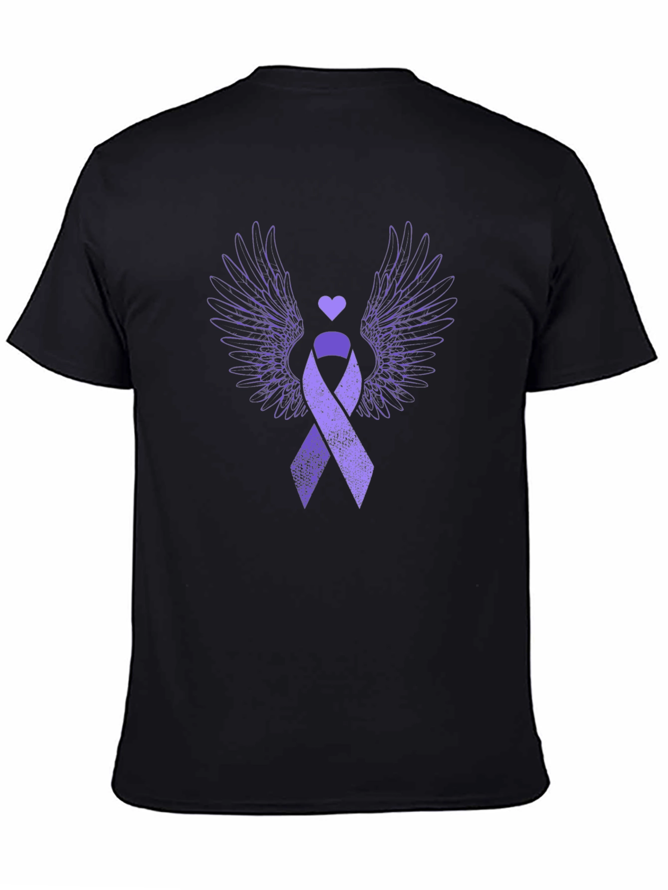 Purple Ribbon Wings Graphic Tee