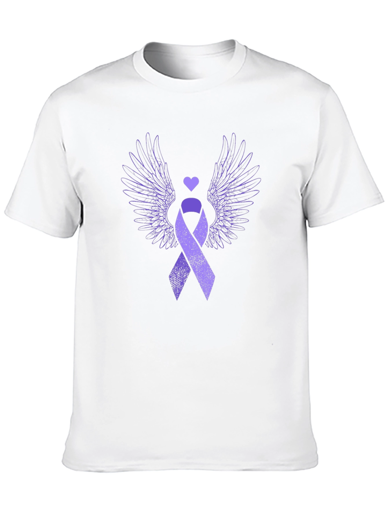 Purple Ribbon Wings Graphic Tee
