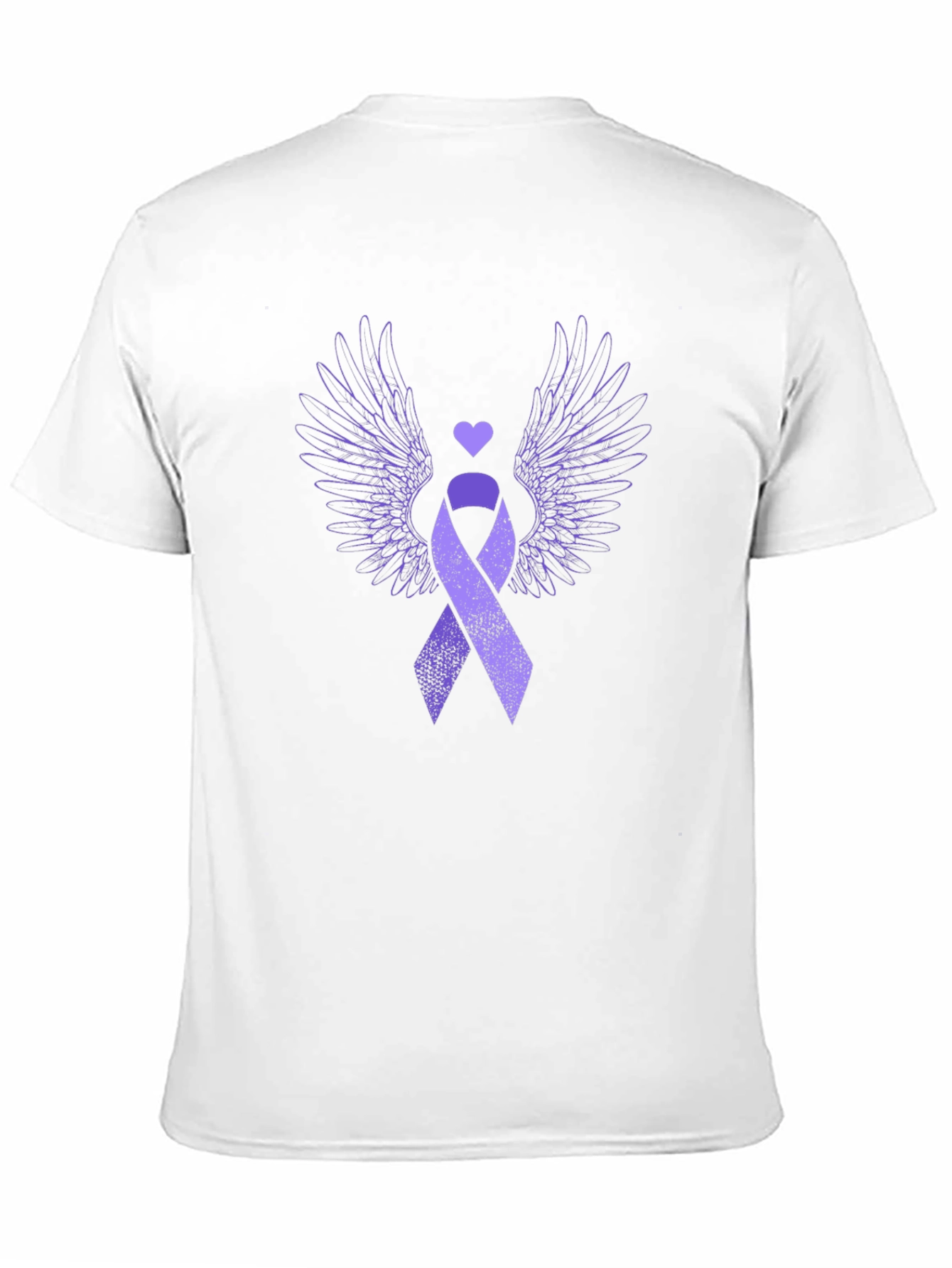 Purple Ribbon Wings Graphic Tee