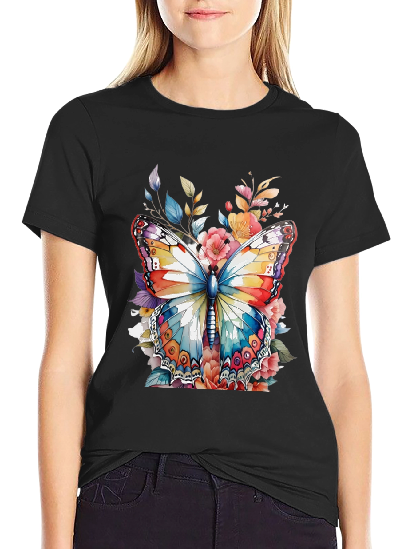 Butterfly Floral Graphic Tee