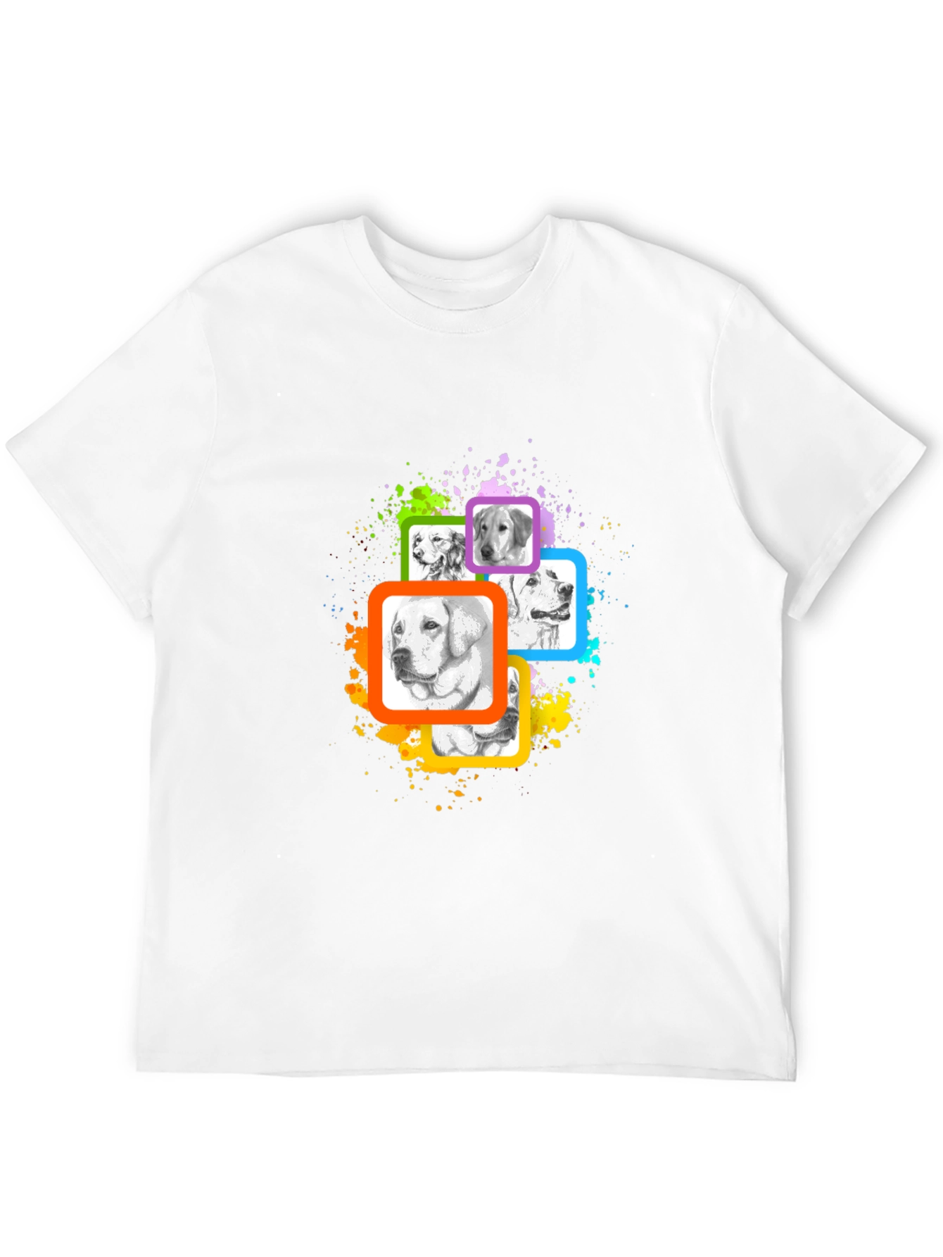 Dog Portrait Graphic T-Shirt - Black