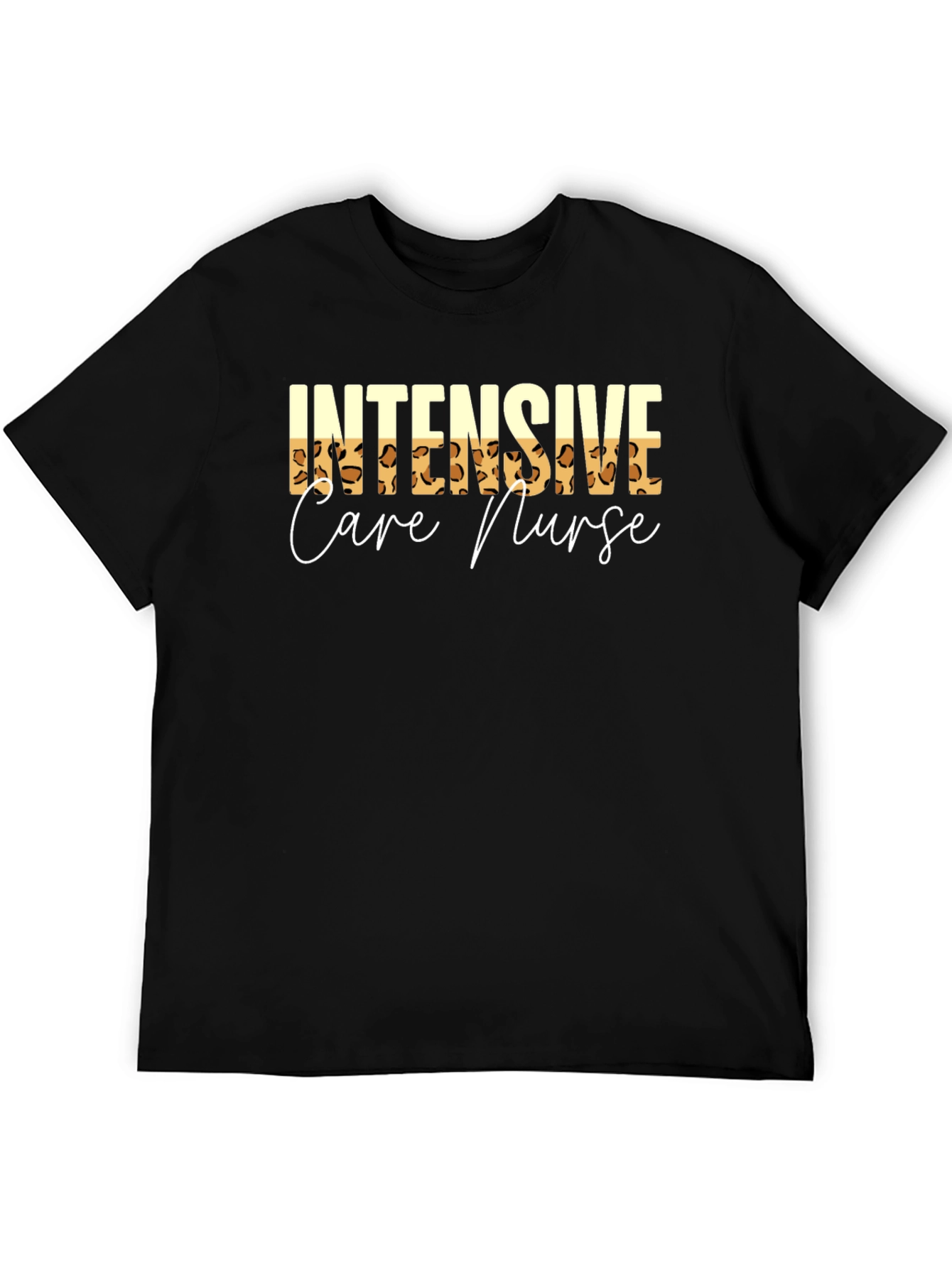 Intensive Care Nurse Leopard Print T-Shirt