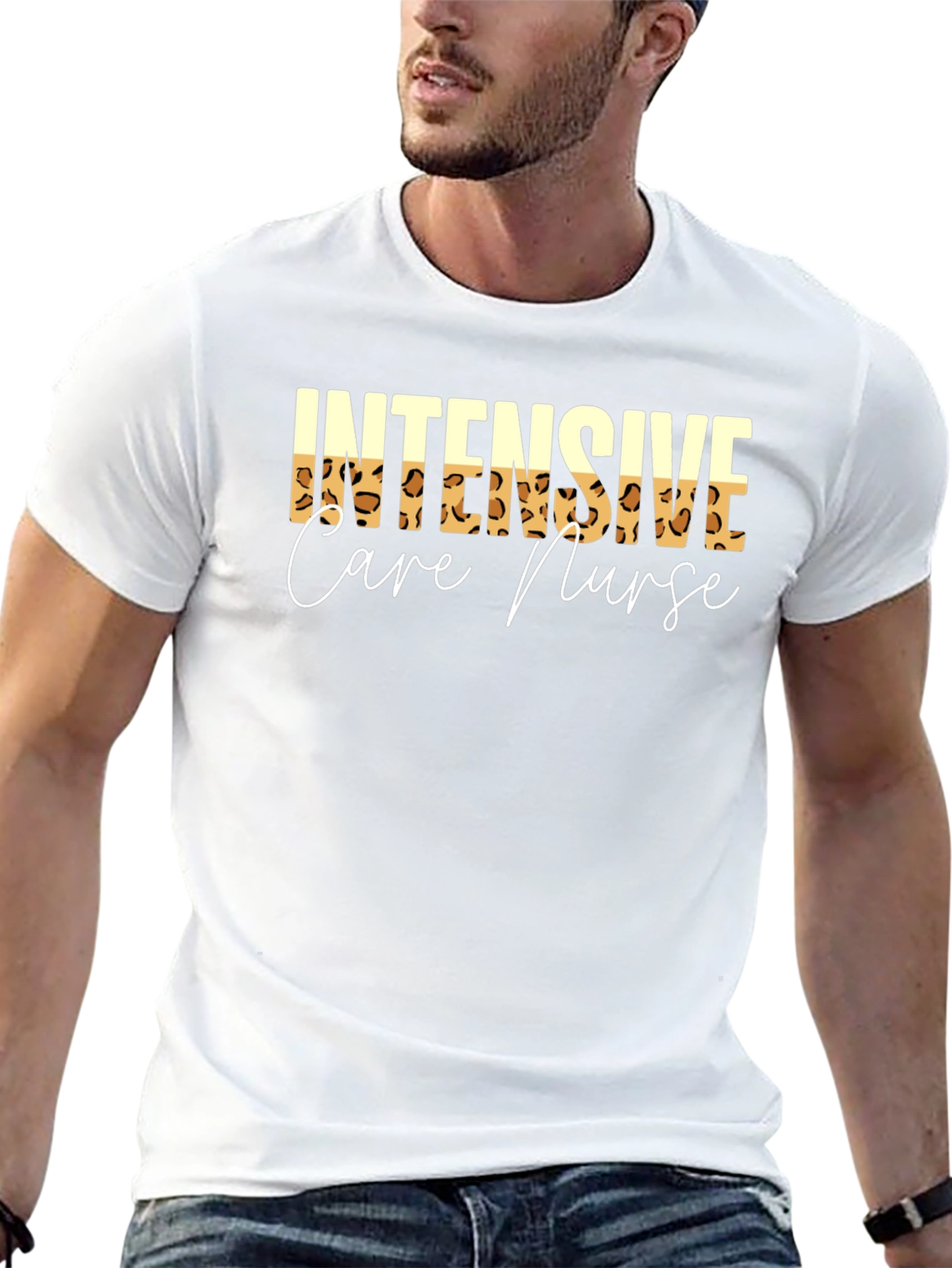 Intensive Care Nurse Leopard Print T-Shirt