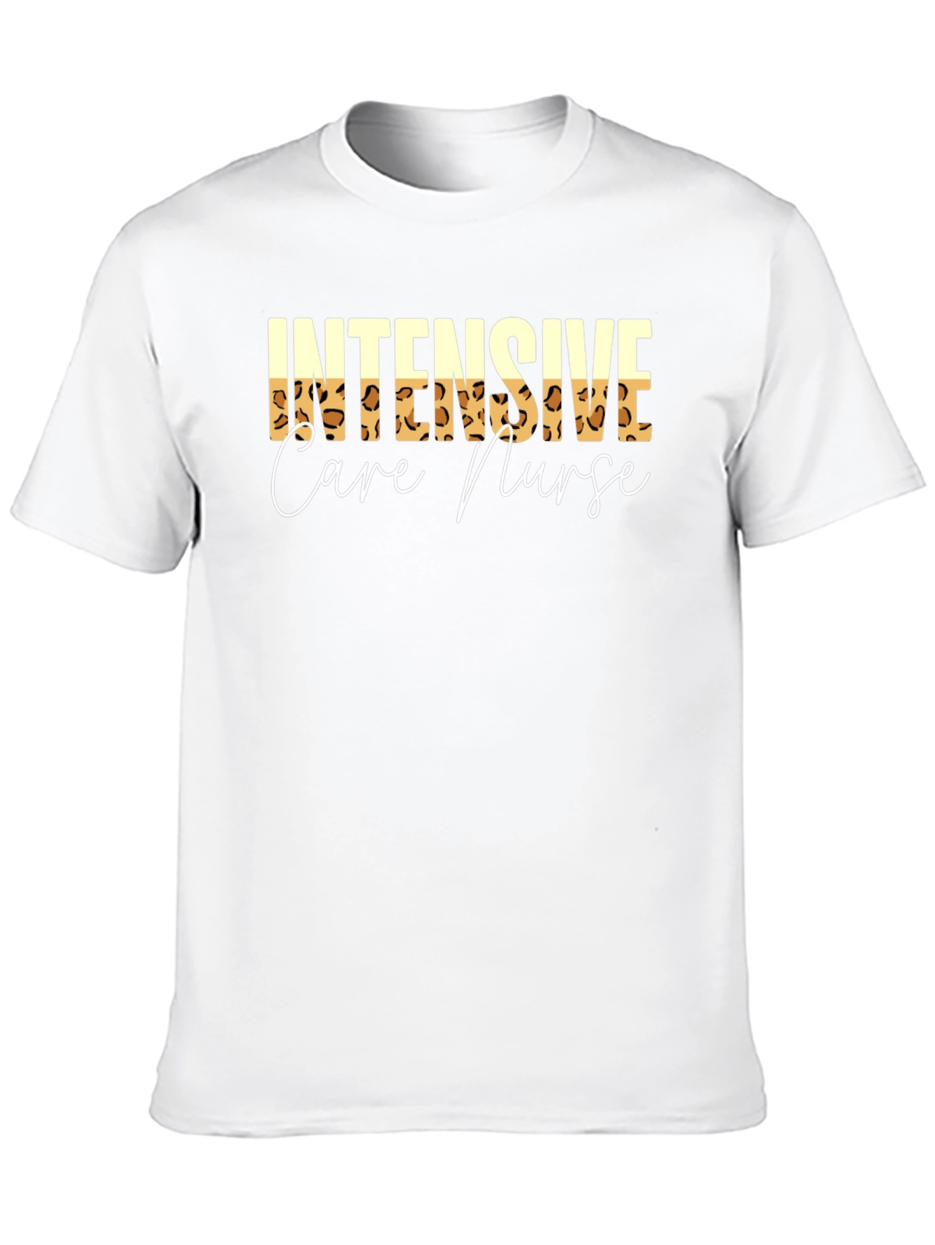 Intensive Care Nurse Leopard Print T-Shirt