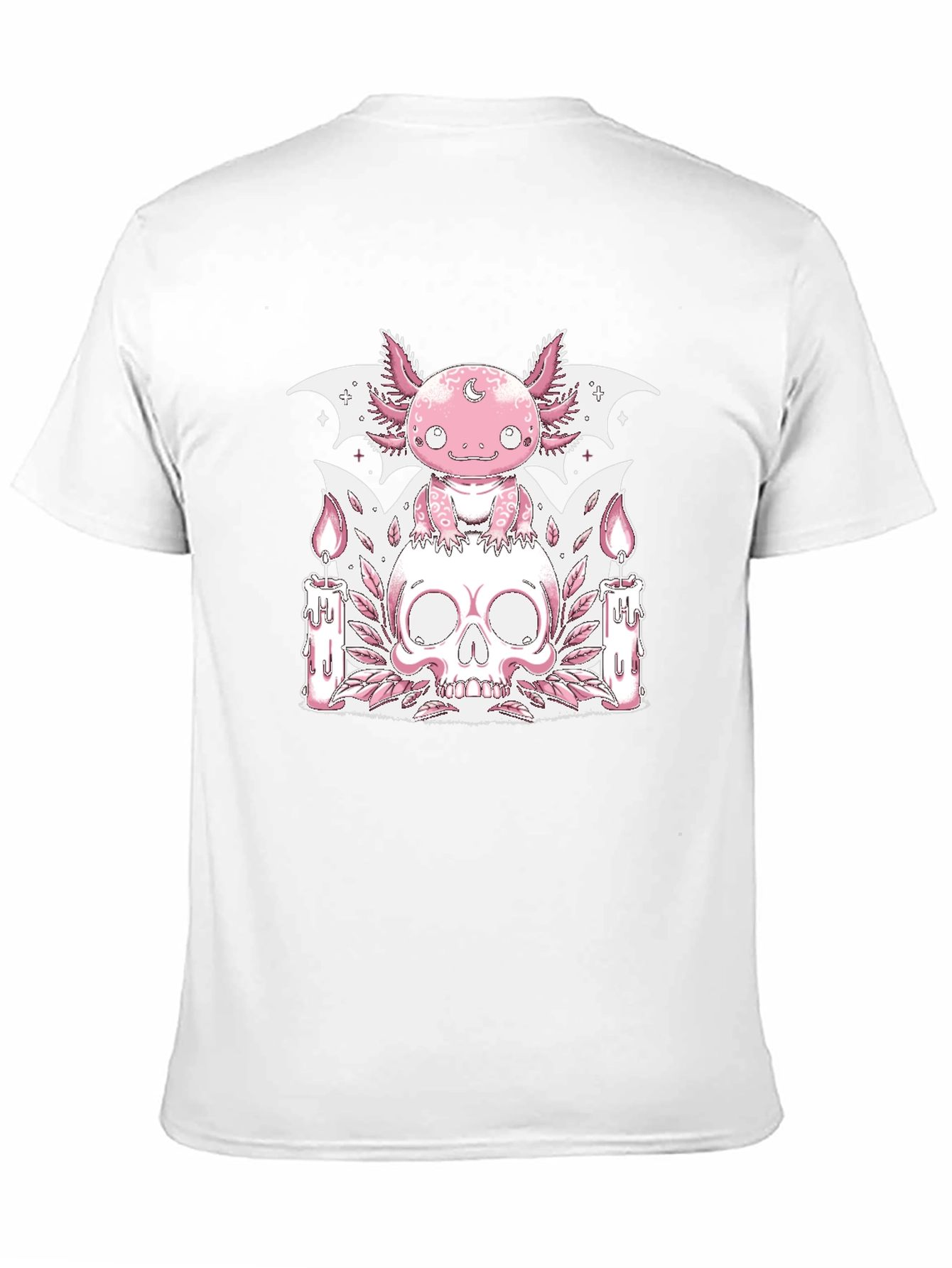 Axolotl Skull Graphic Tee - Goth Pastel