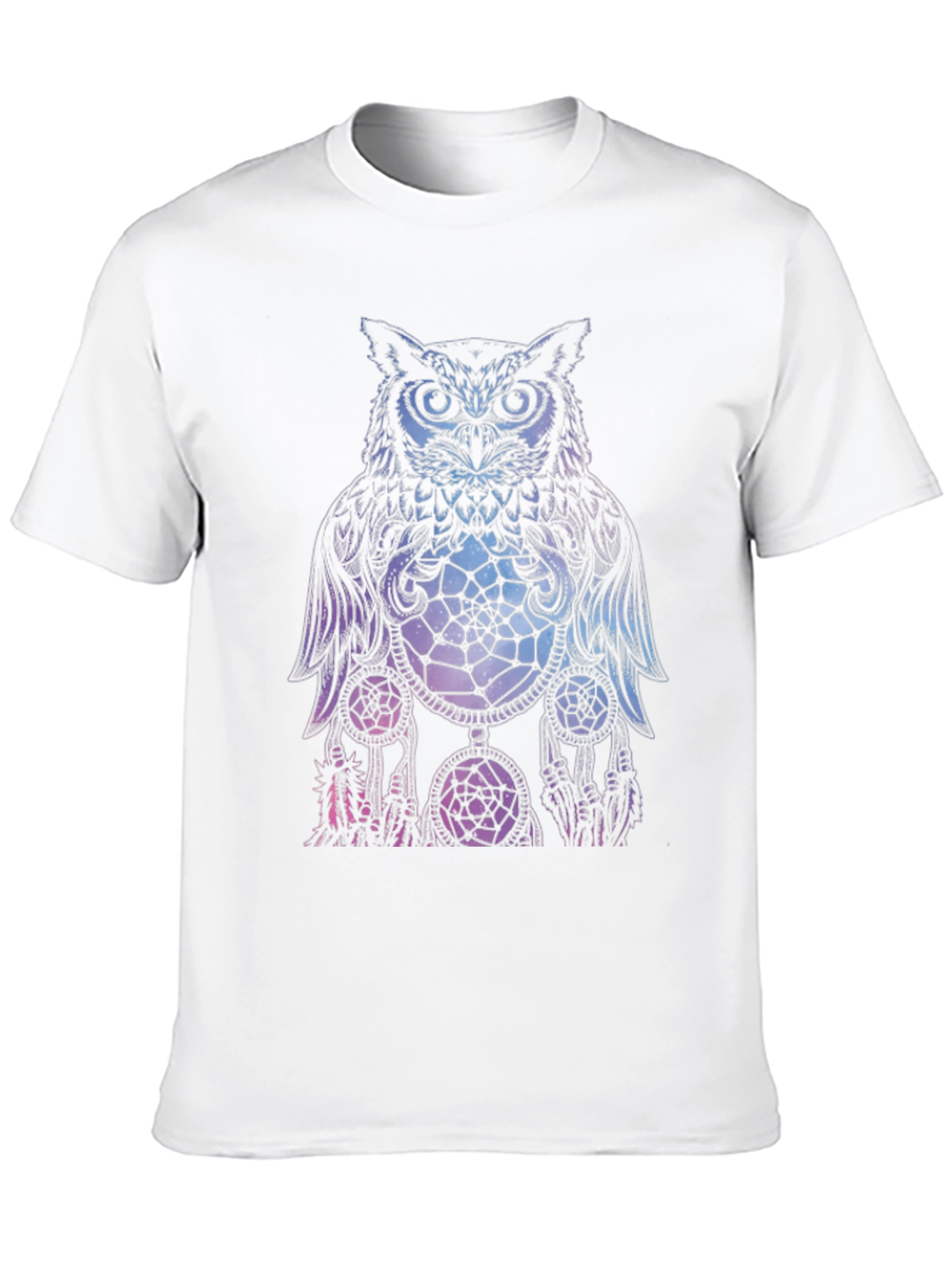 Owl Dreamcatcher Graphic Tee - Black Cotton T-Shirt