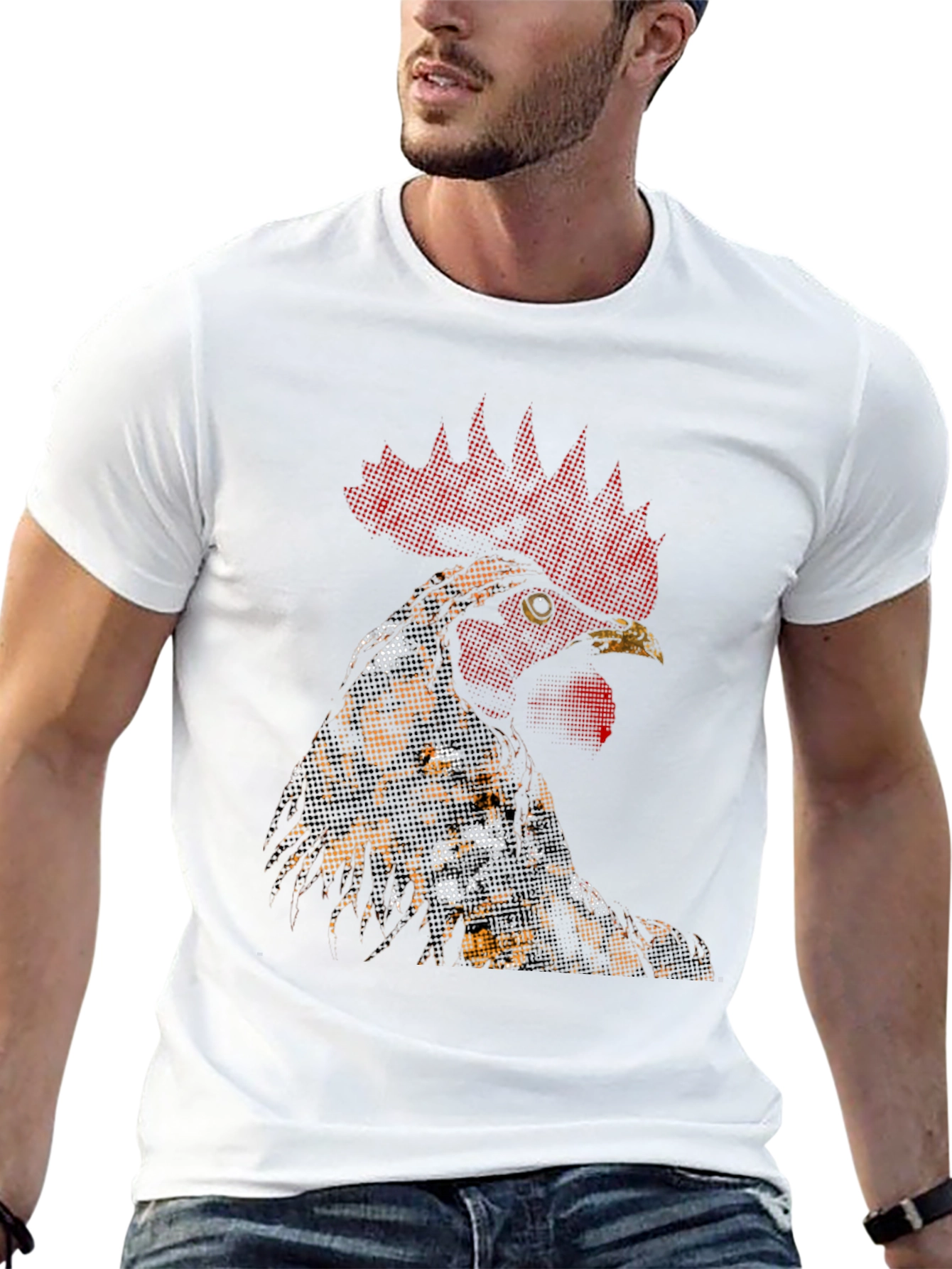 Rooster Graphic T-Shirt - Black
